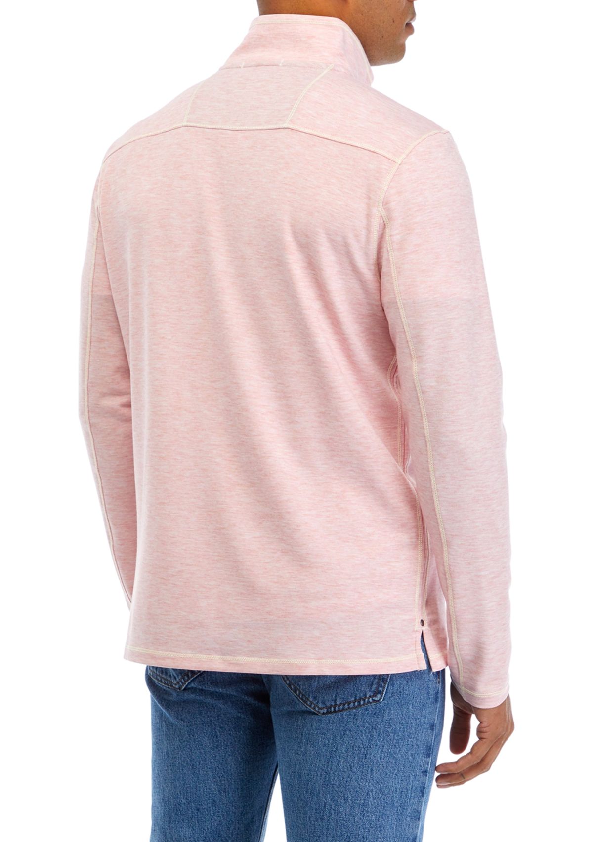 Mens Zip Up Stretch Pullover