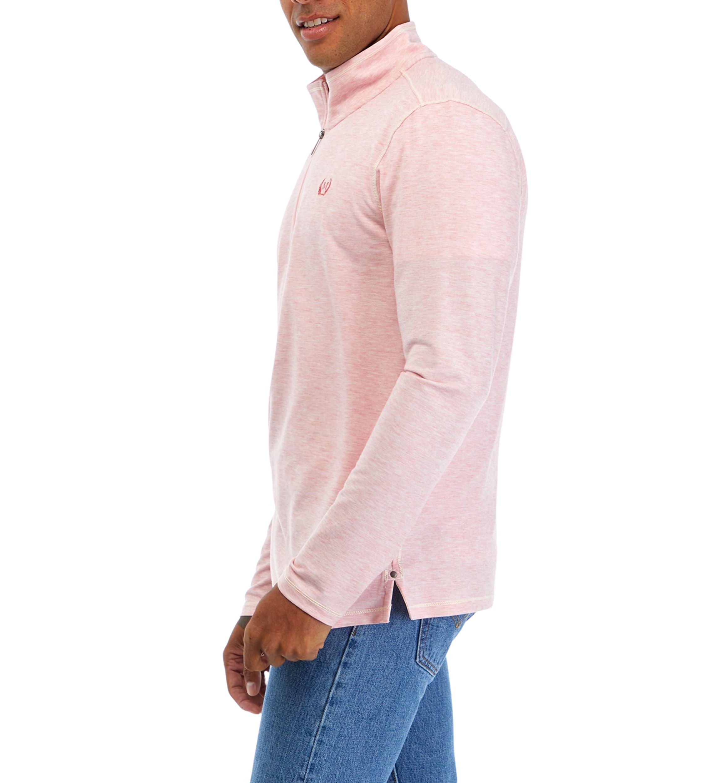 Mens Zip Up Stretch Pullover
