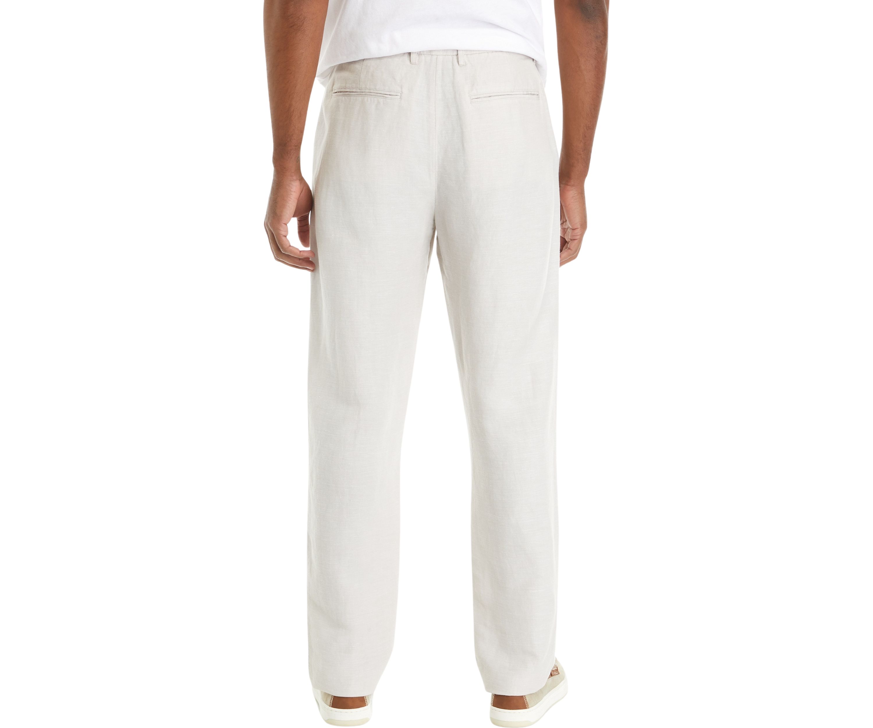 Flat Front Linen Pants