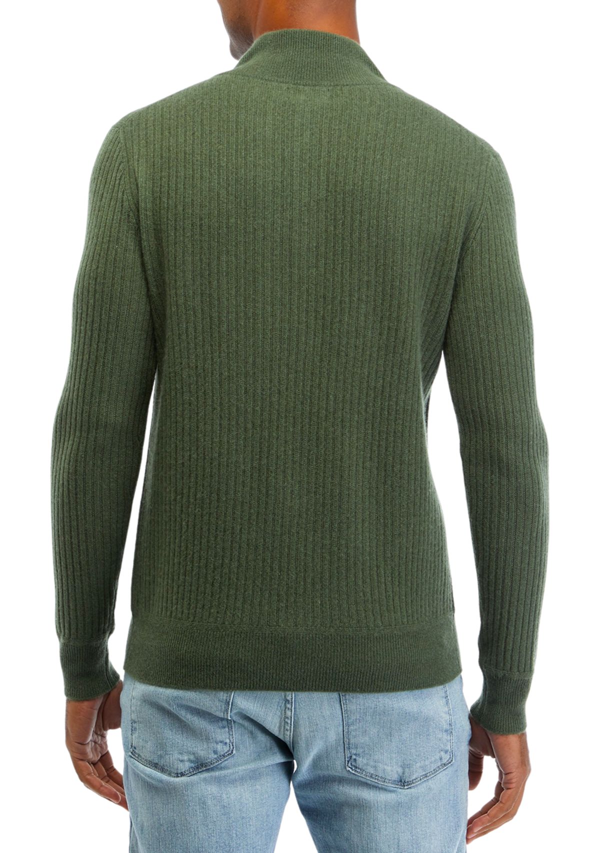 Mens Cashmere 1/4 Button Sweater