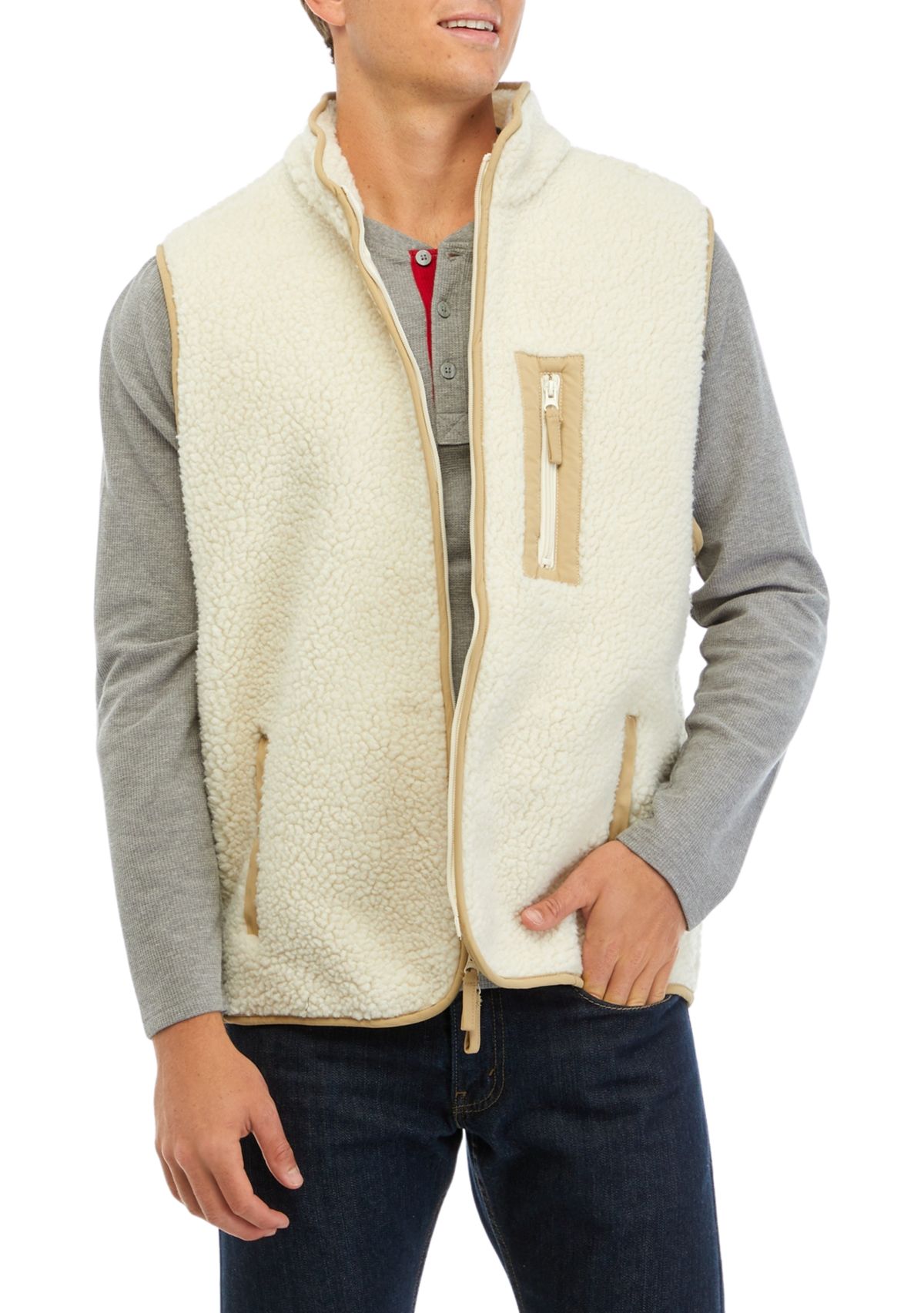 Mens Sherpa Fleece Vest