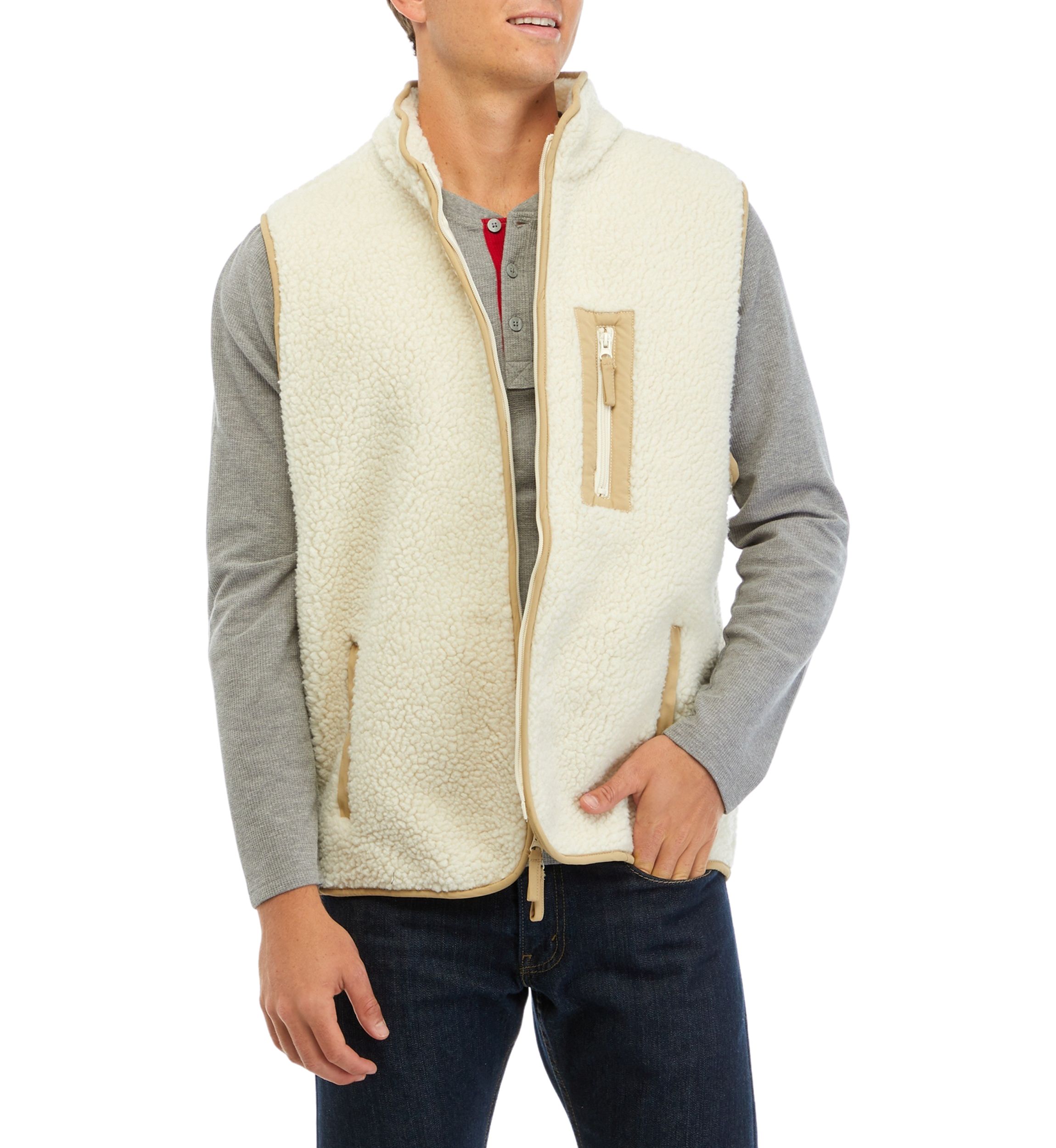 Mens Sherpa Fleece Vest