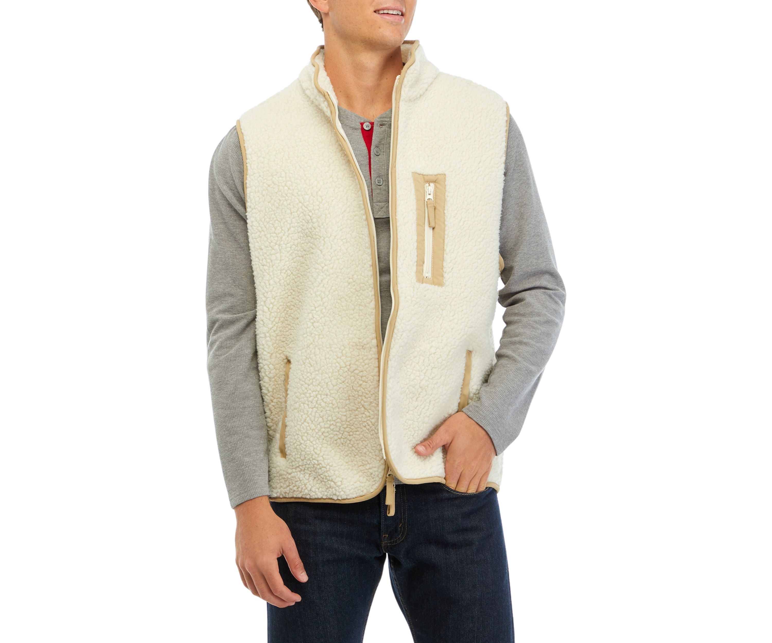 Mens Sherpa Fleece Vest