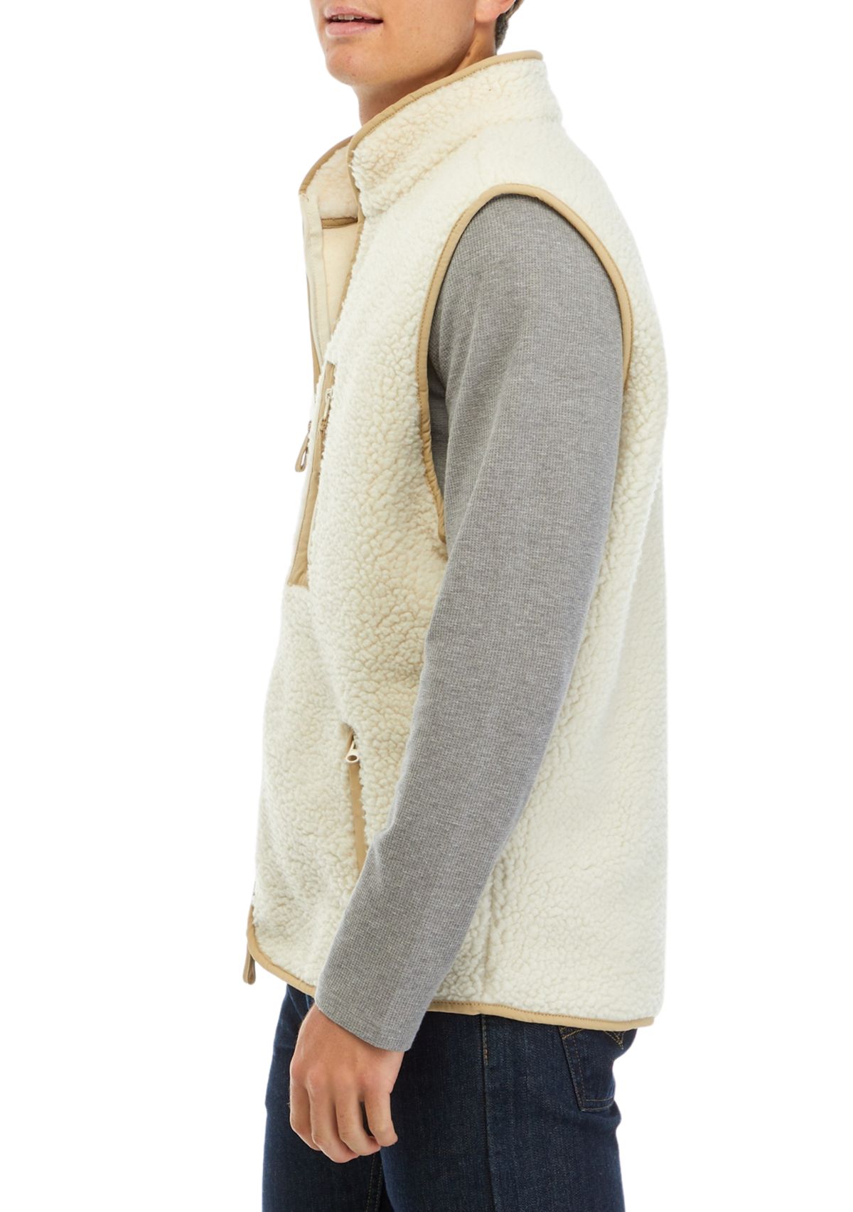 Mens Sherpa Fleece Vest