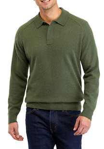 Magaschoni Men's Cashmere Polo Sweater | belk