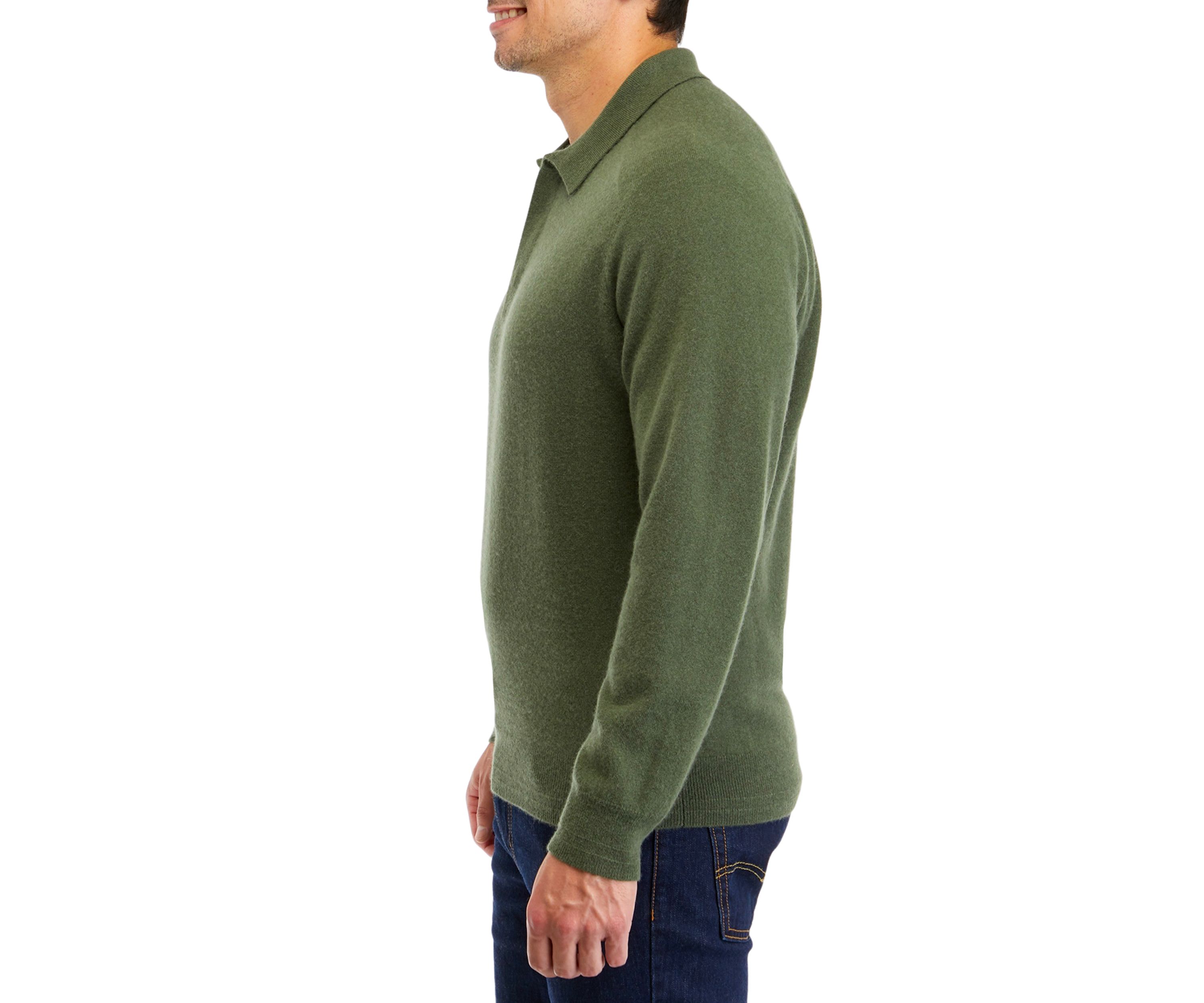 Mens Cashmere Polo Sweater