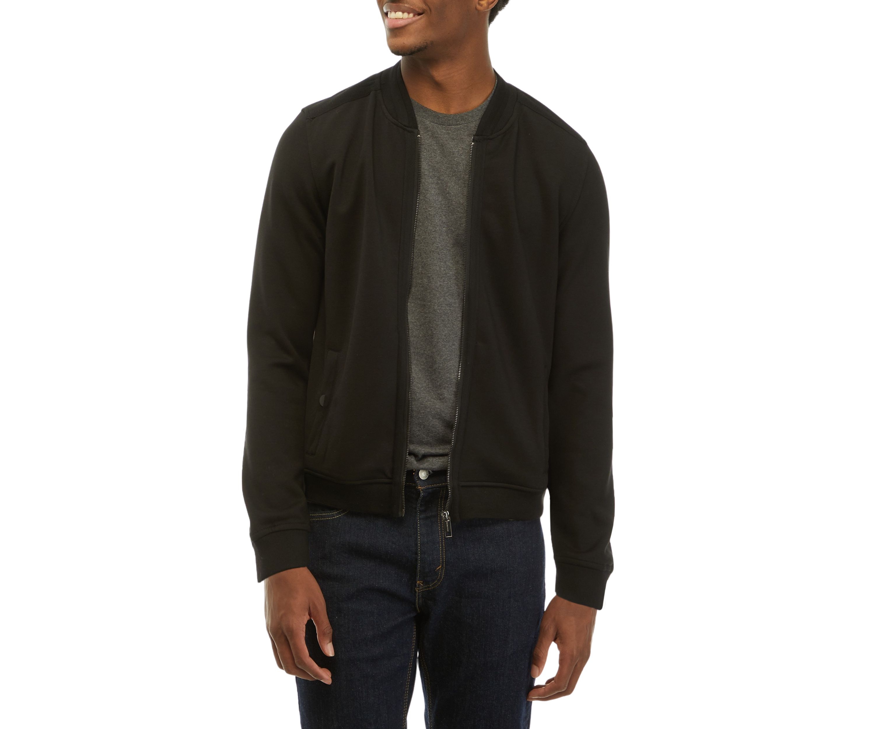 Magaschoni Men's Knit Bomber Jacket with Inside Trim | Belk