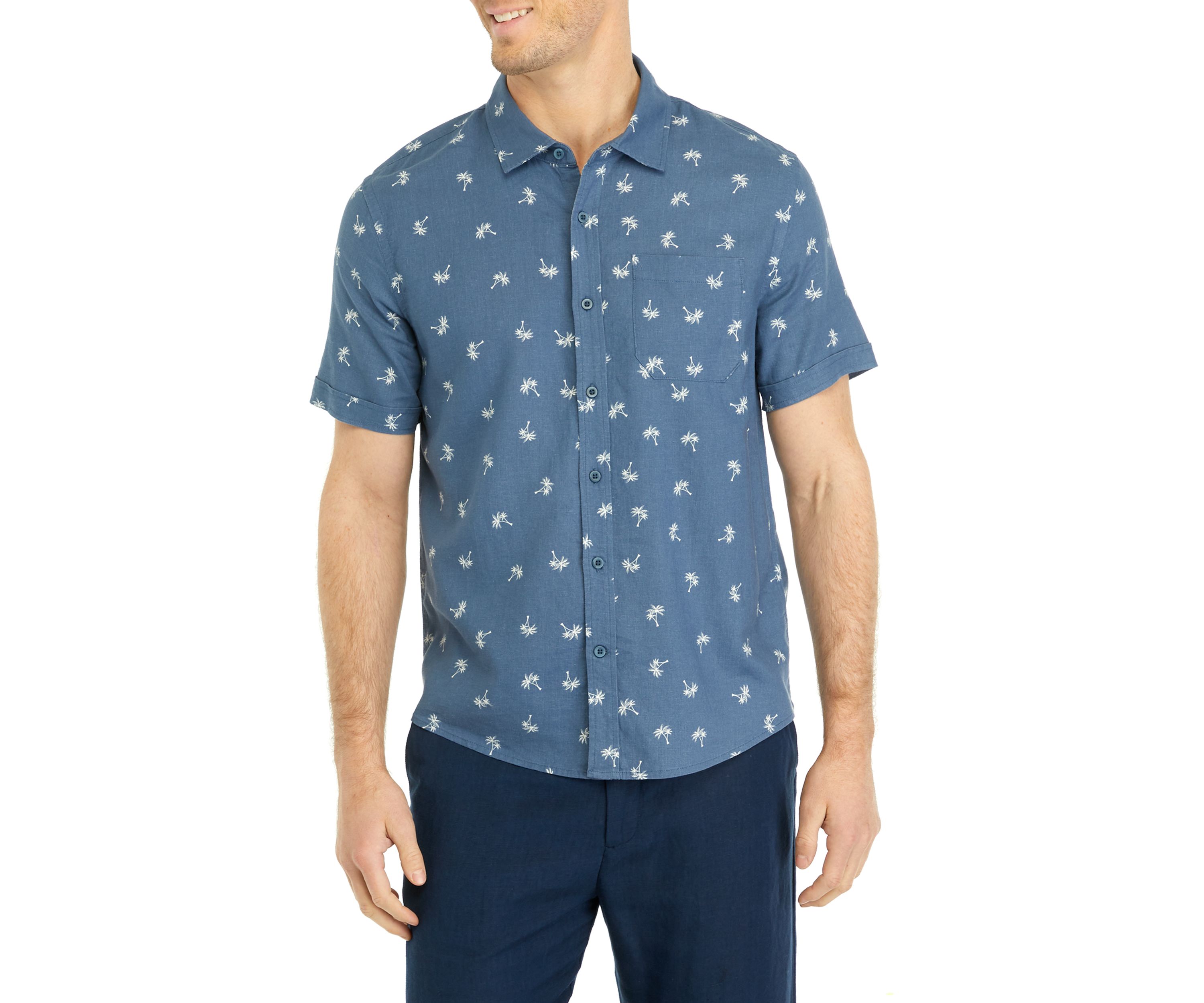 Printed Button Up Shirt 
