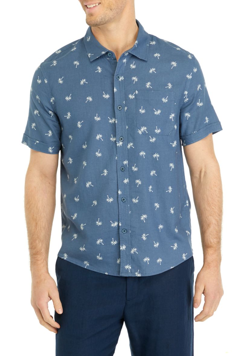 Printed Button Up Shirt 