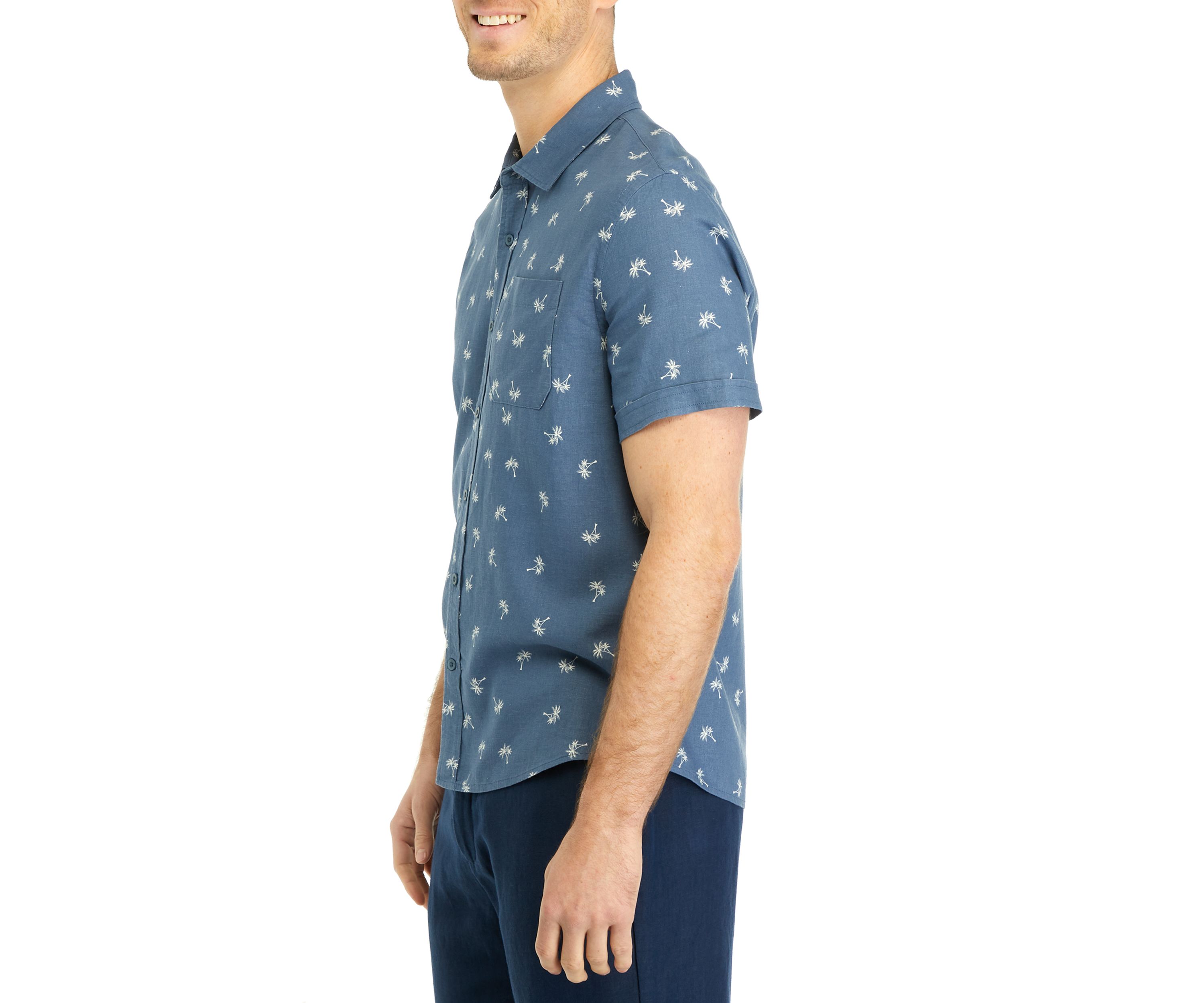 Printed Button Up Shirt 