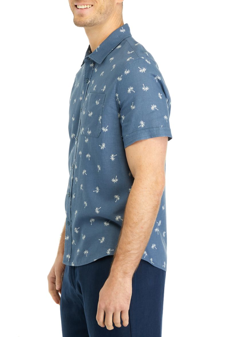 Printed Button Up Shirt 