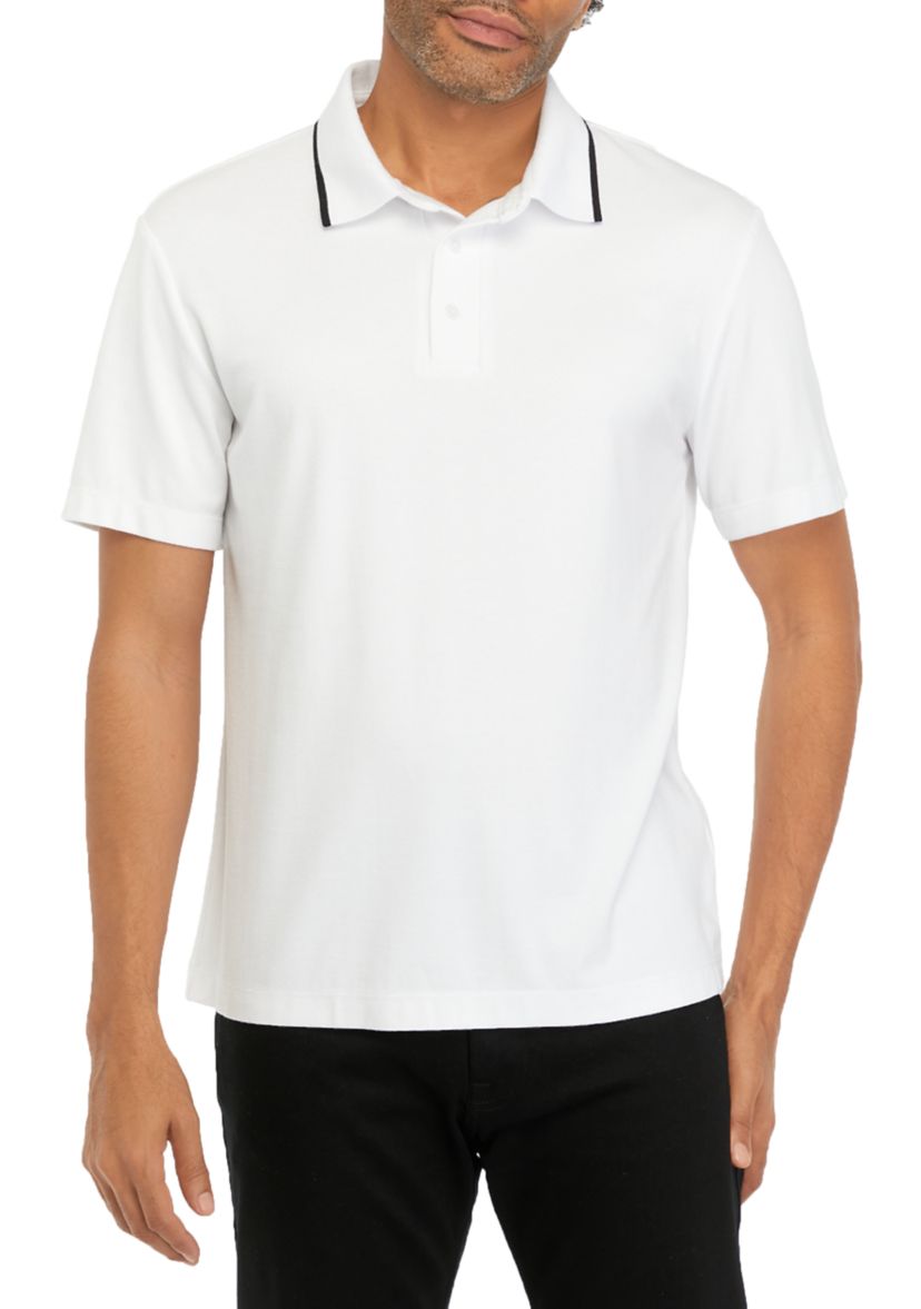Short Sleeve Tipped 3-Button Polo Shirt