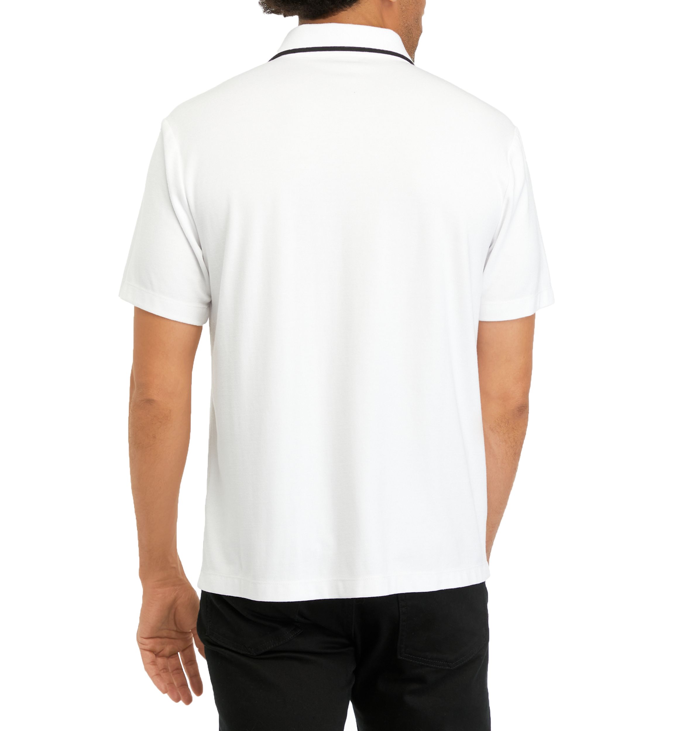 Short Sleeve Tipped 3-Button Polo Shirt