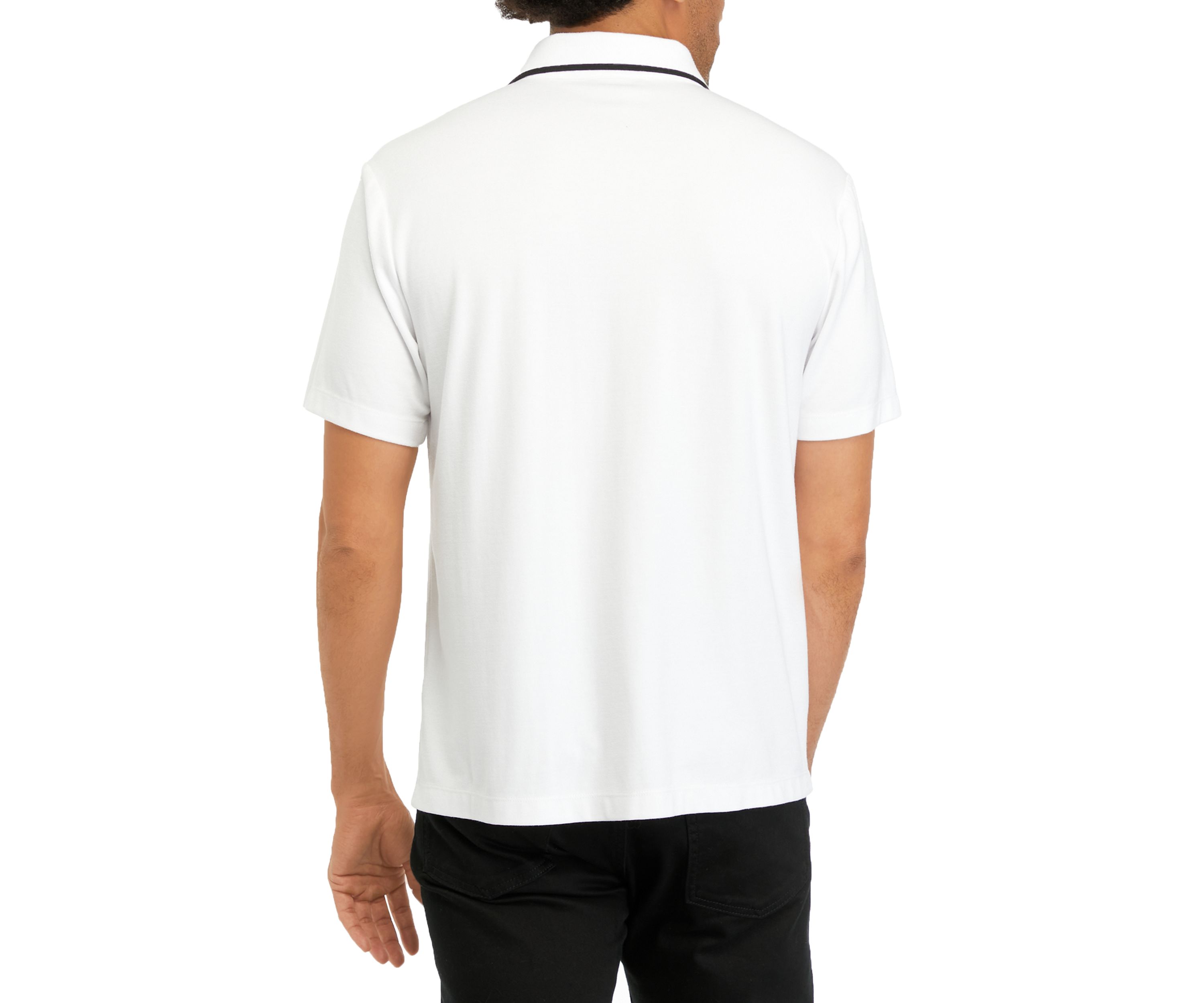 Short Sleeve Tipped 3-Button Polo Shirt