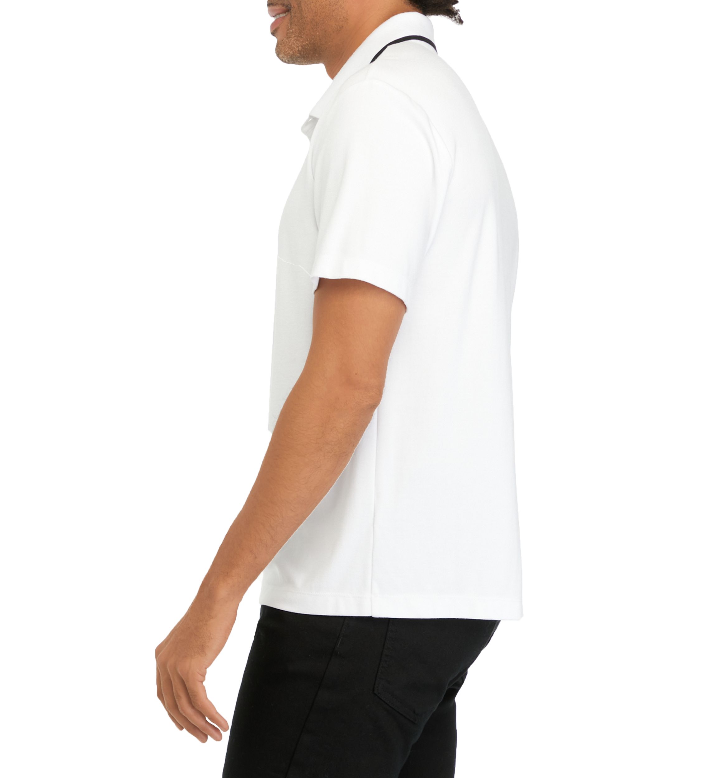 Short Sleeve Tipped 3-Button Polo Shirt
