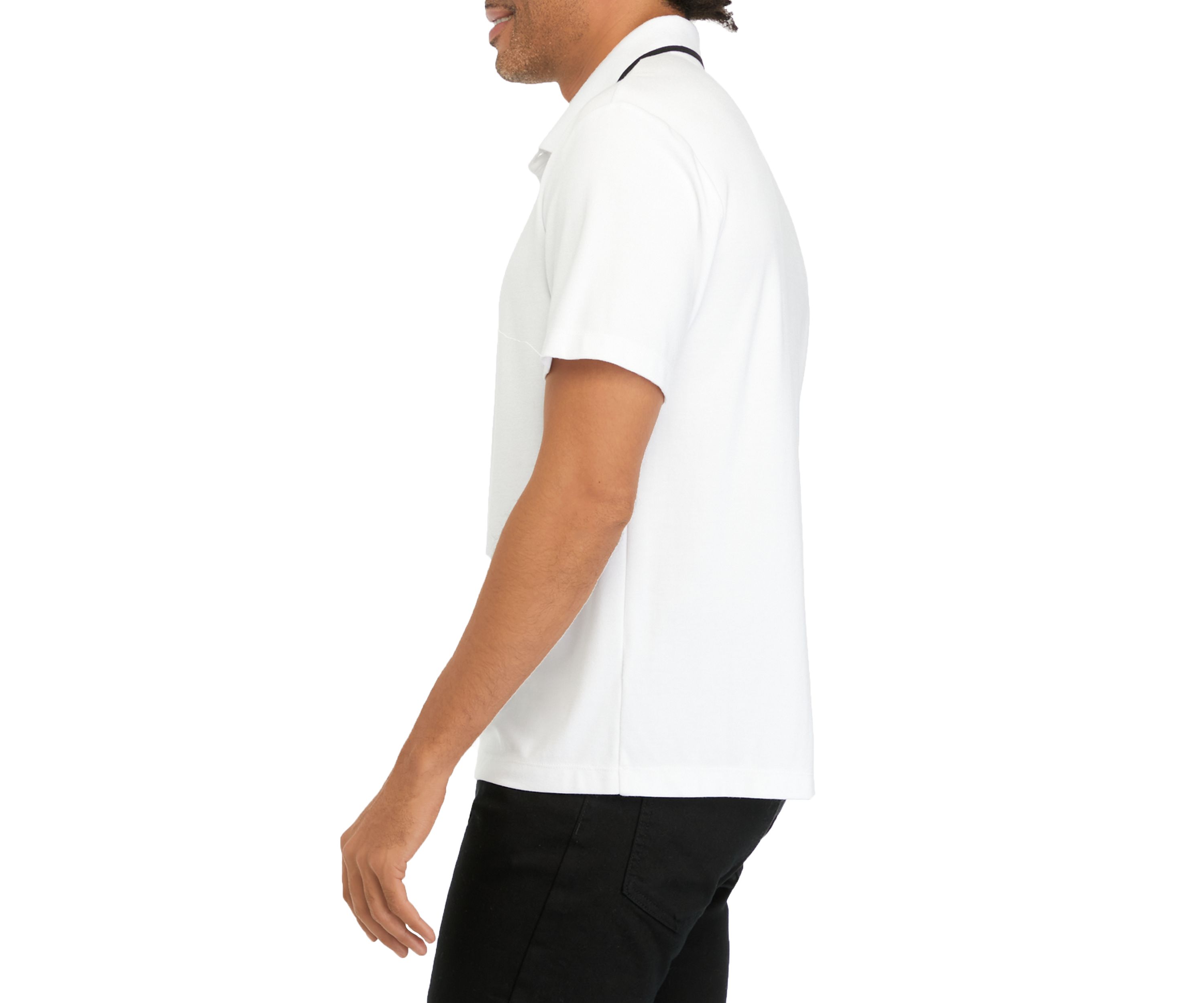 Short Sleeve Tipped 3-Button Polo Shirt