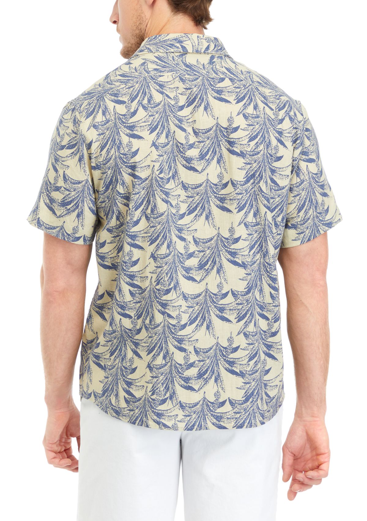 Mens Short Sleeve Printed Woven Shirt
