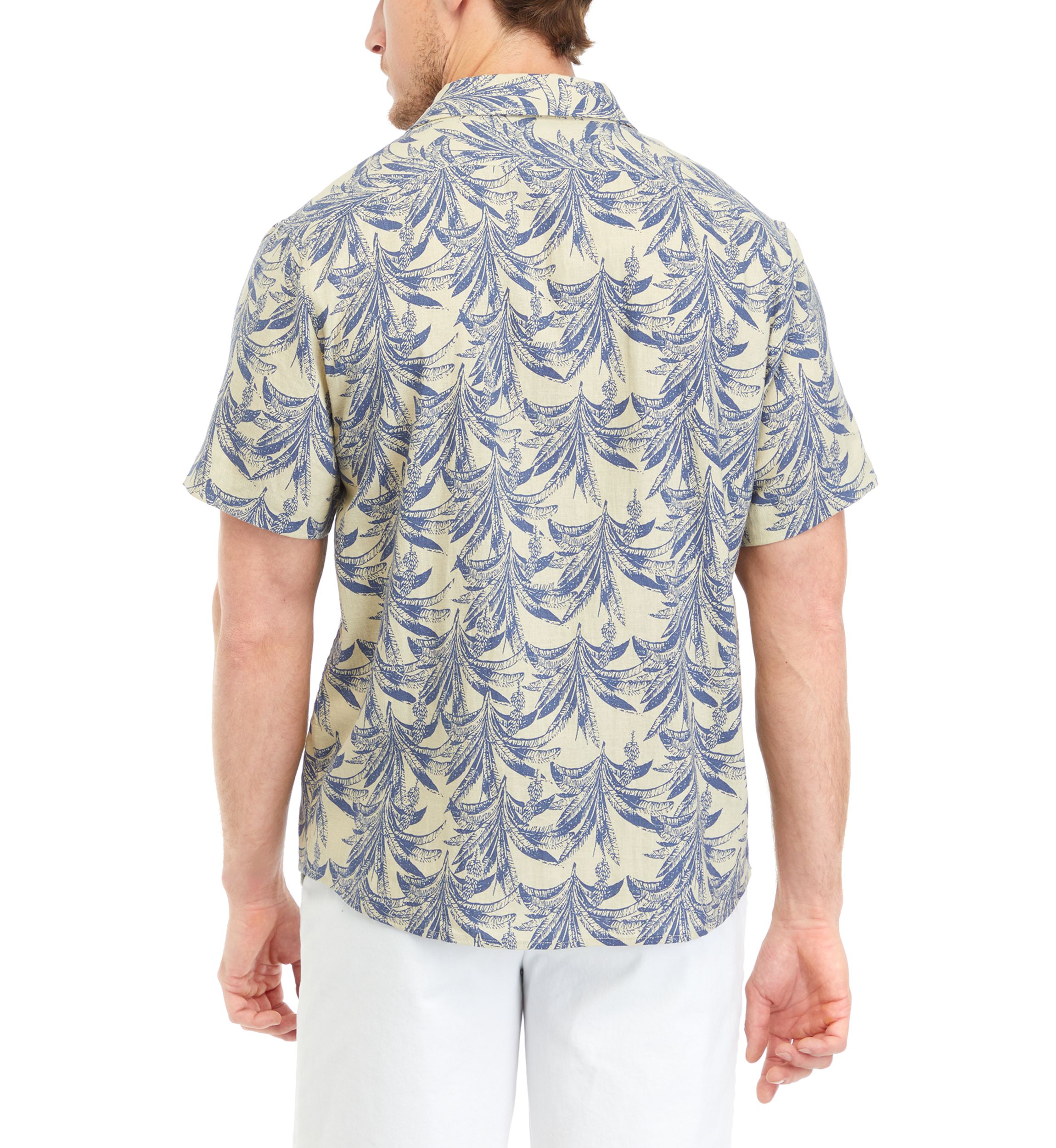 Mens Short Sleeve Printed Woven Shirt