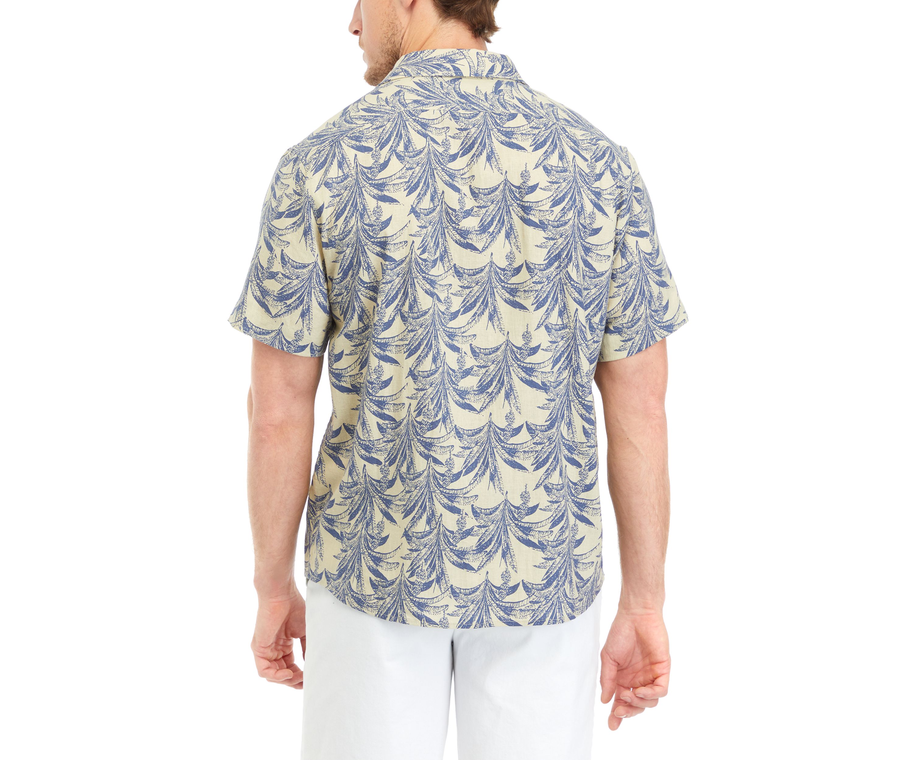 Mens Short Sleeve Printed Woven Shirt