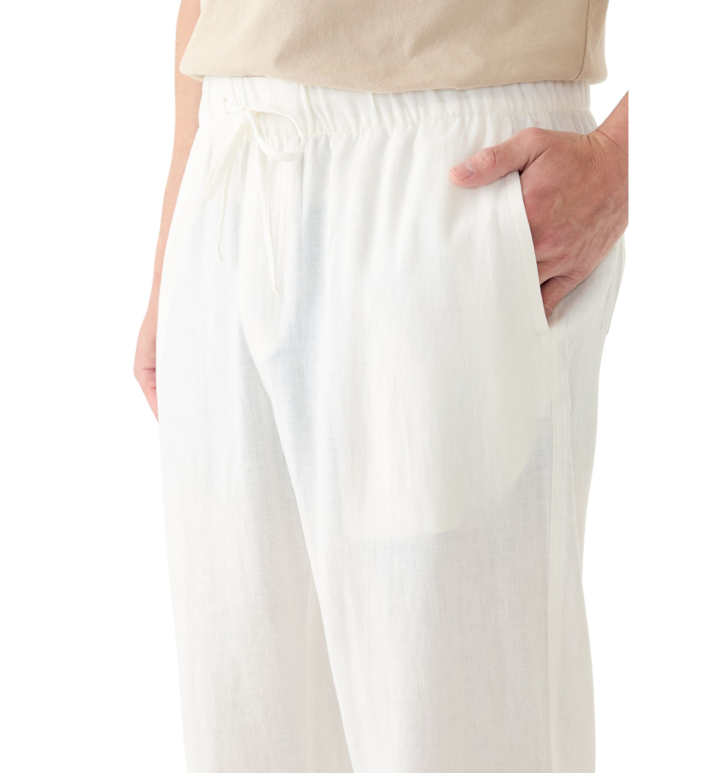 Mens Linen Drawstring Pants