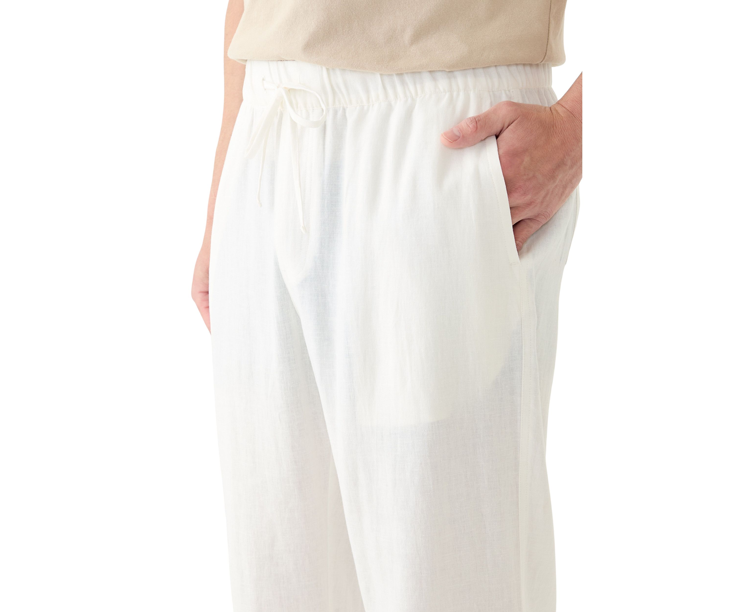 Mens Linen Drawstring Pants