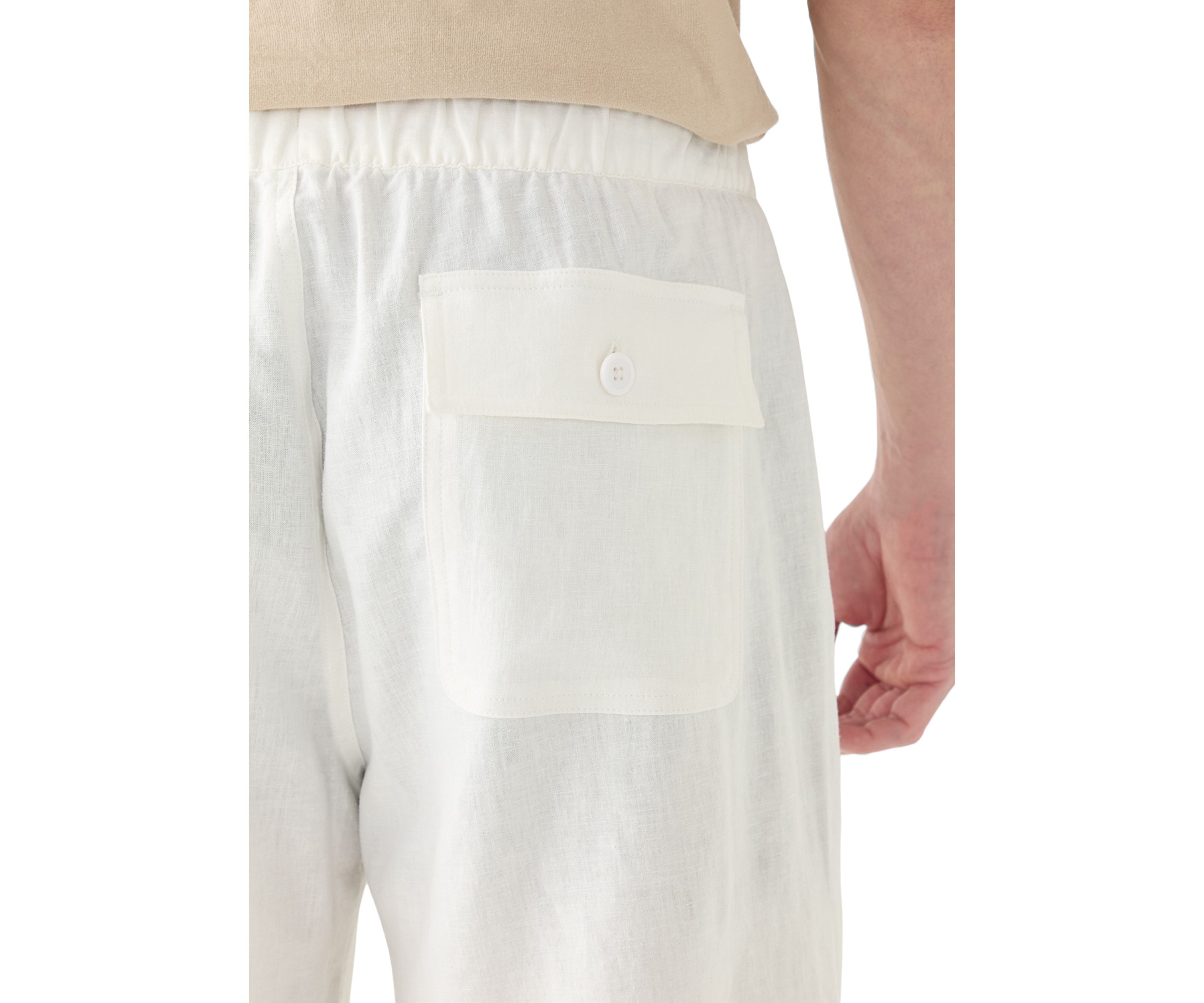 Mens Linen Drawstring Shorts