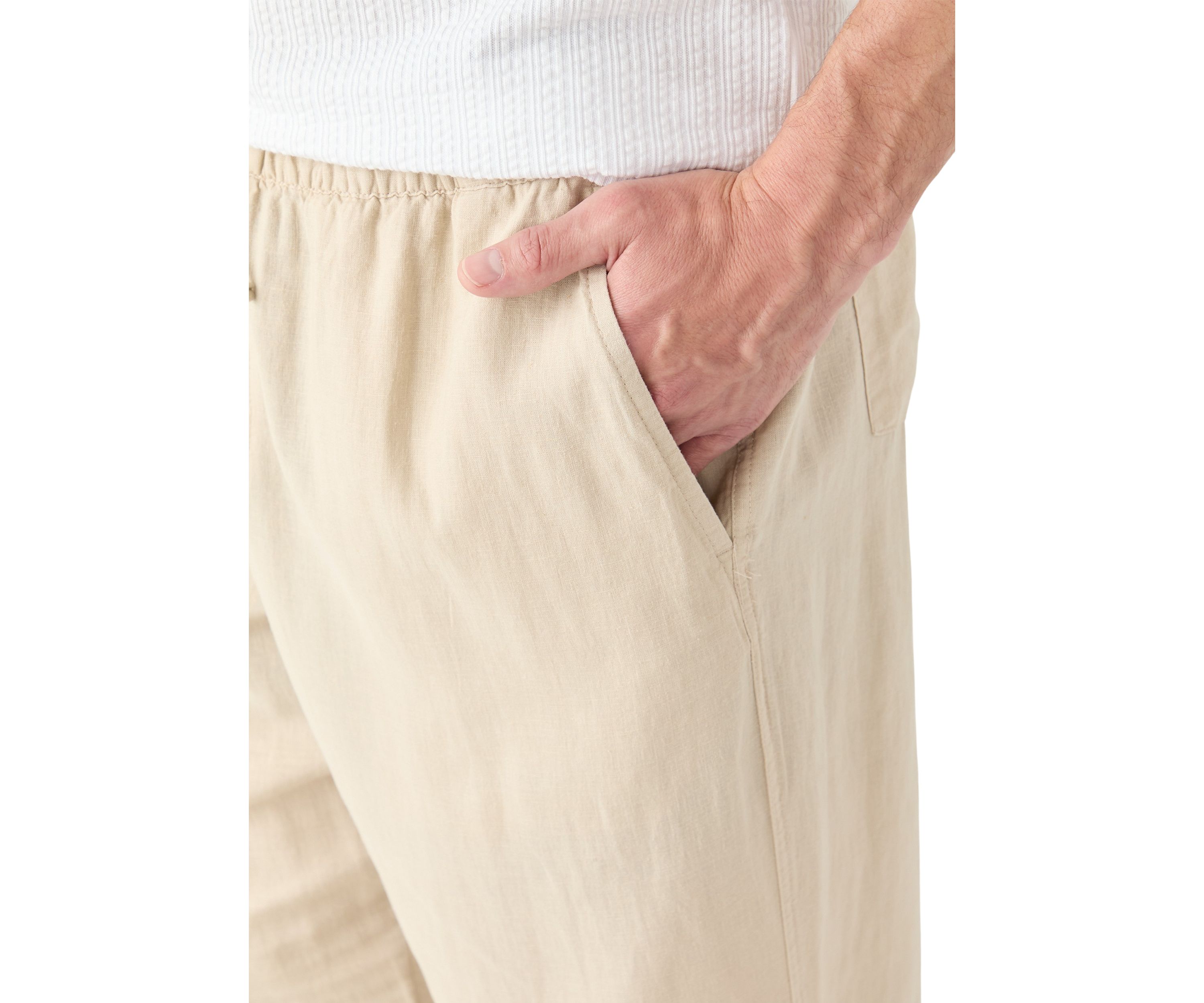 Mens Linen Drawstring Pants
