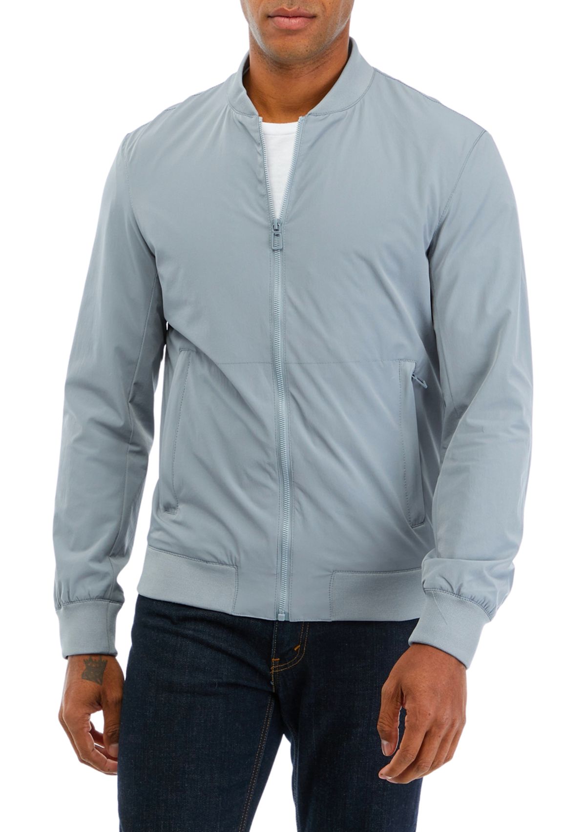 Mens Solid Bomber Jacket