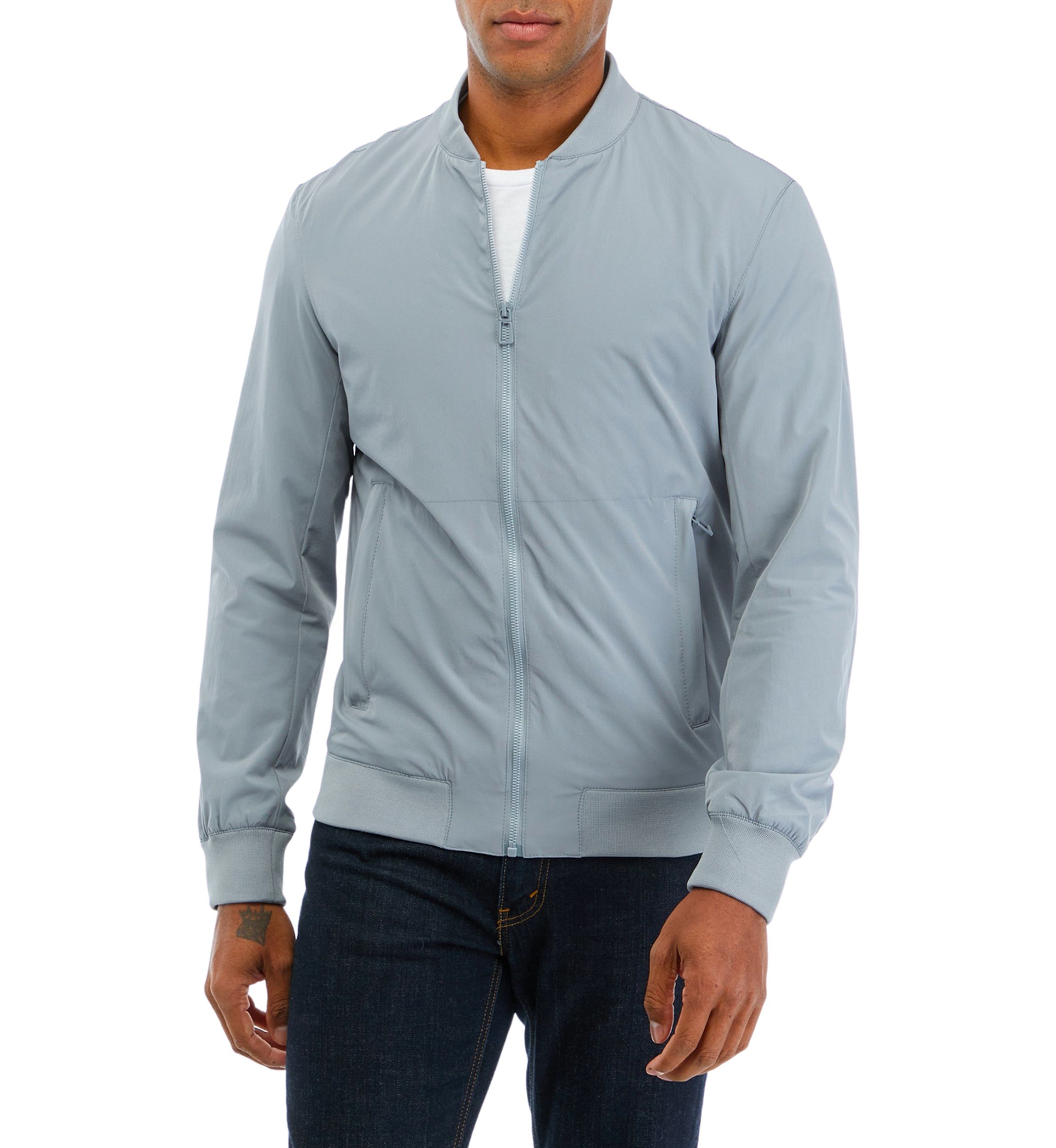 Mens Solid Bomber Jacket