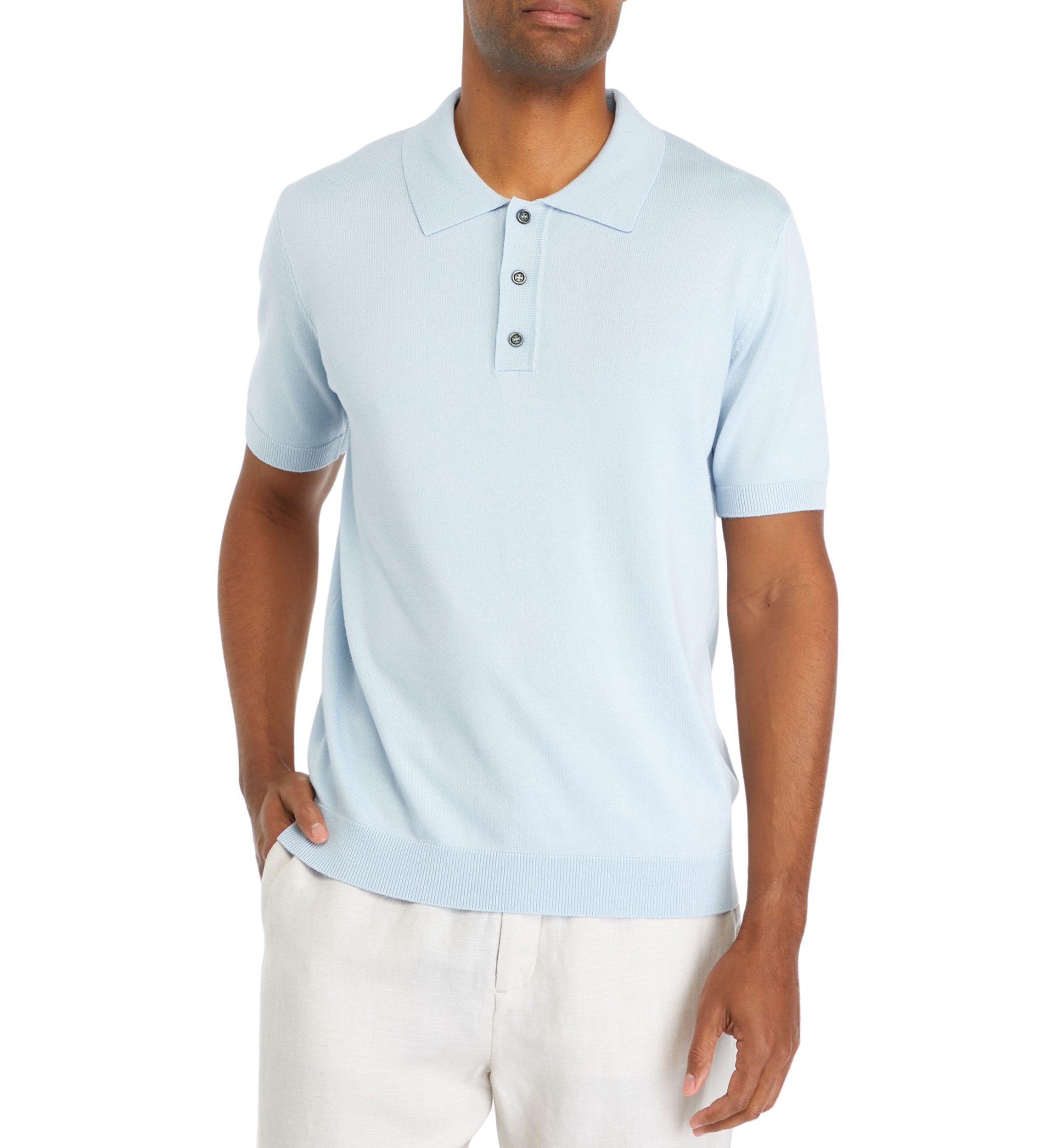 Mens Short Sleeve Polo Sweater