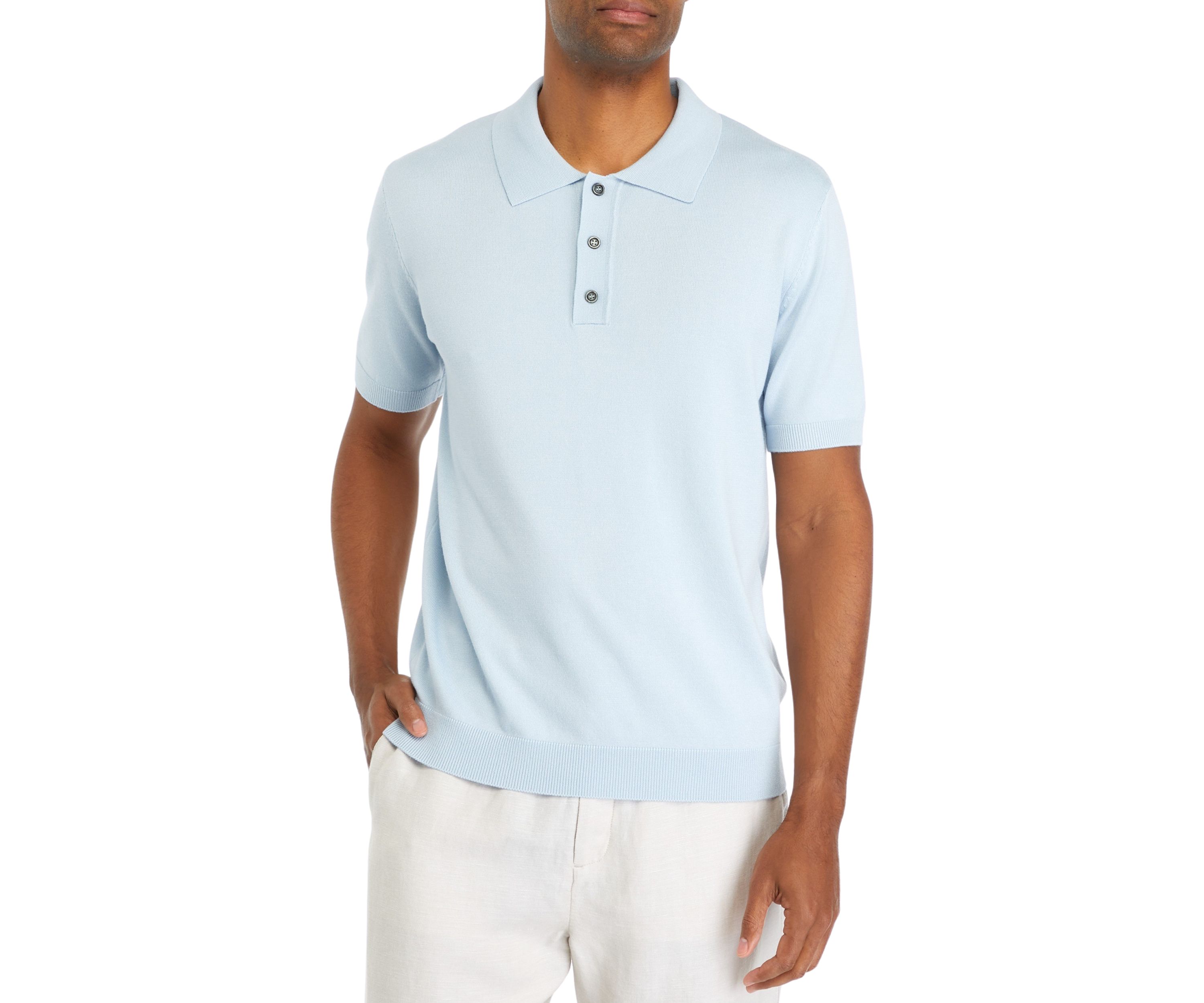 Mens Short Sleeve Polo Sweater