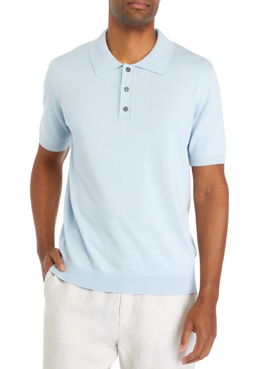 Mens Short Sleeve Polo Sweater