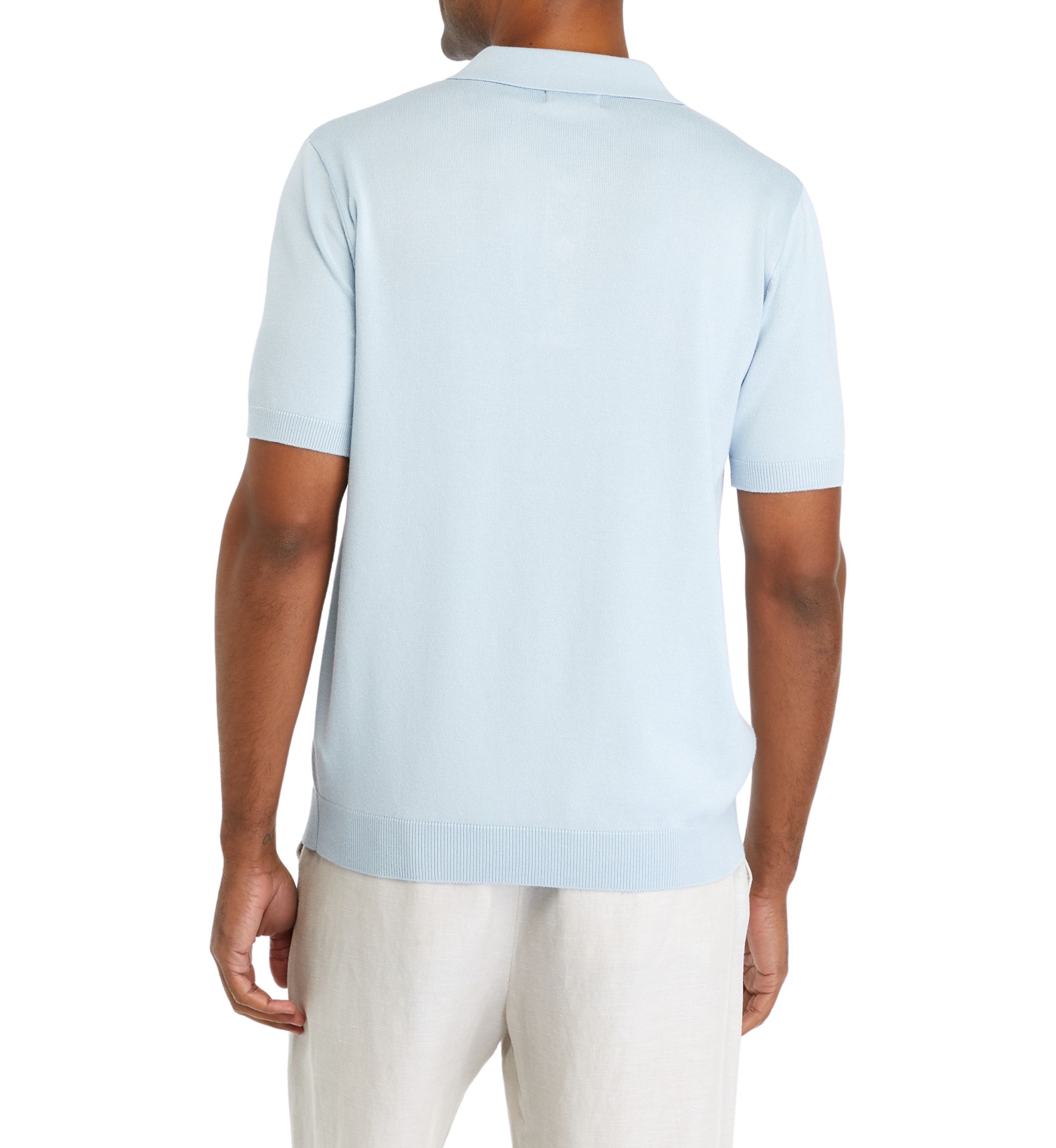 Mens Short Sleeve Polo Sweater