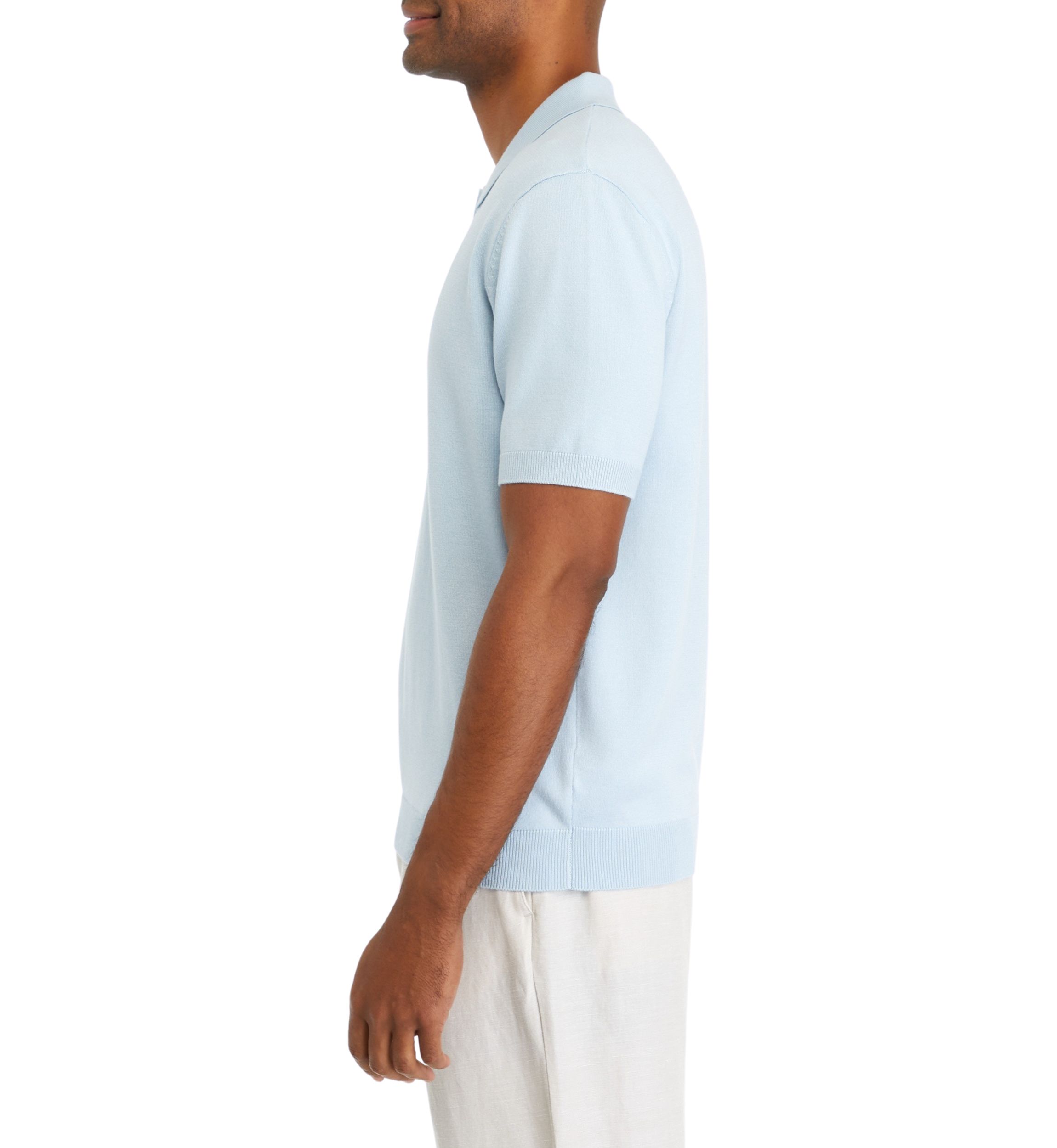 Mens Short Sleeve Polo Sweater