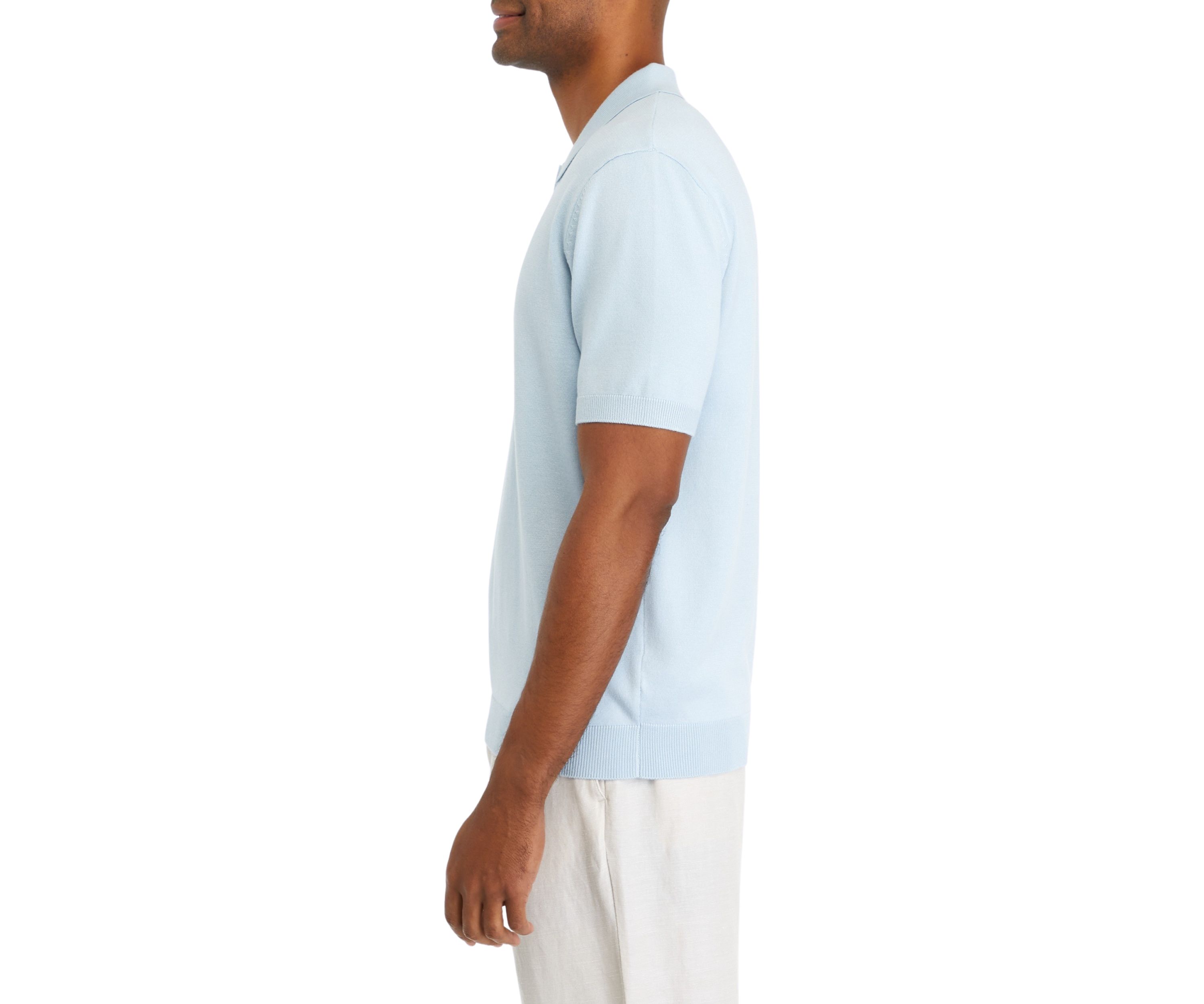 Mens Short Sleeve Polo Sweater