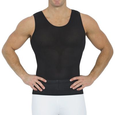 Insta Slim Men's Power Mesh Muscle Tank Top, Black, 3XL