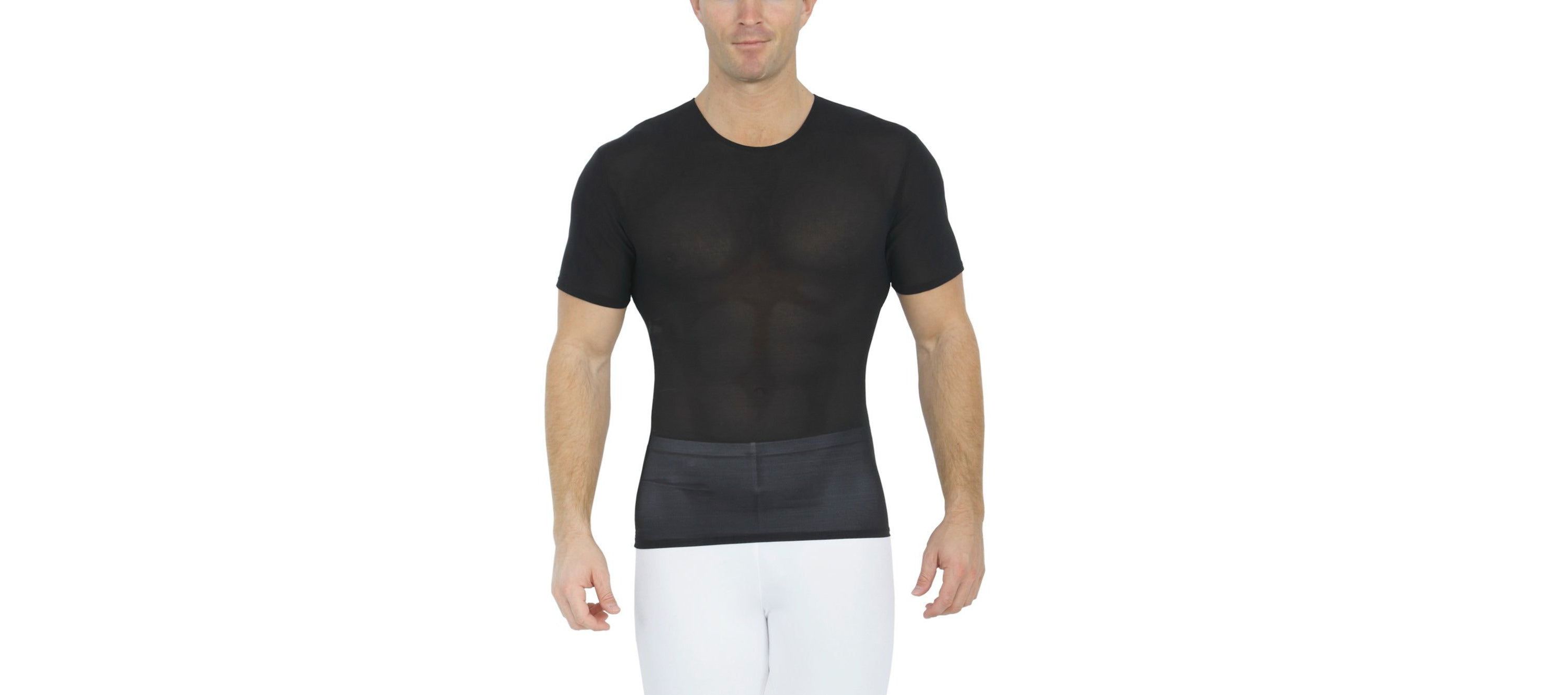 Power Mesh Short Sleeve Crewneck