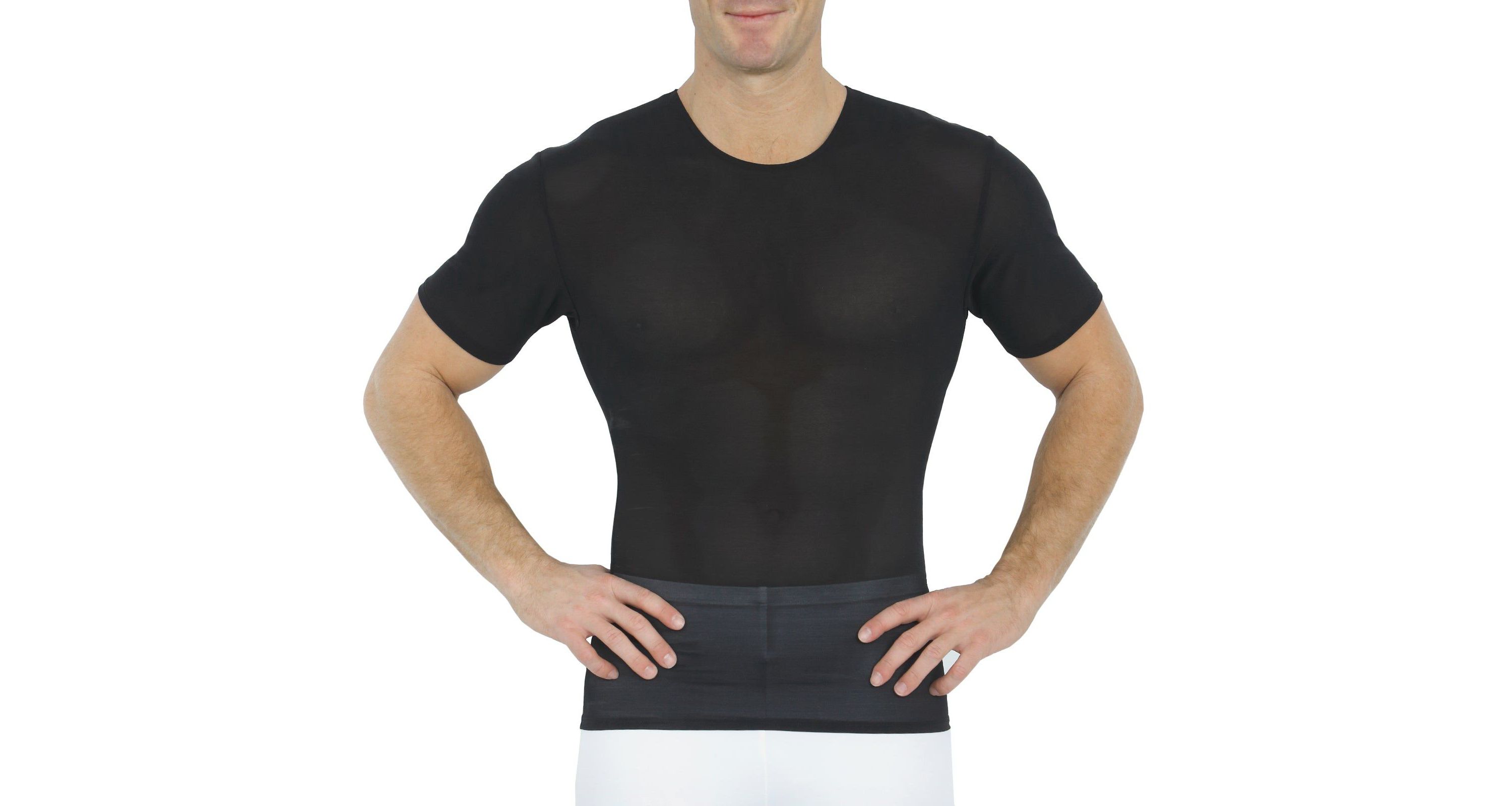 Power Mesh Short Sleeve Crewneck