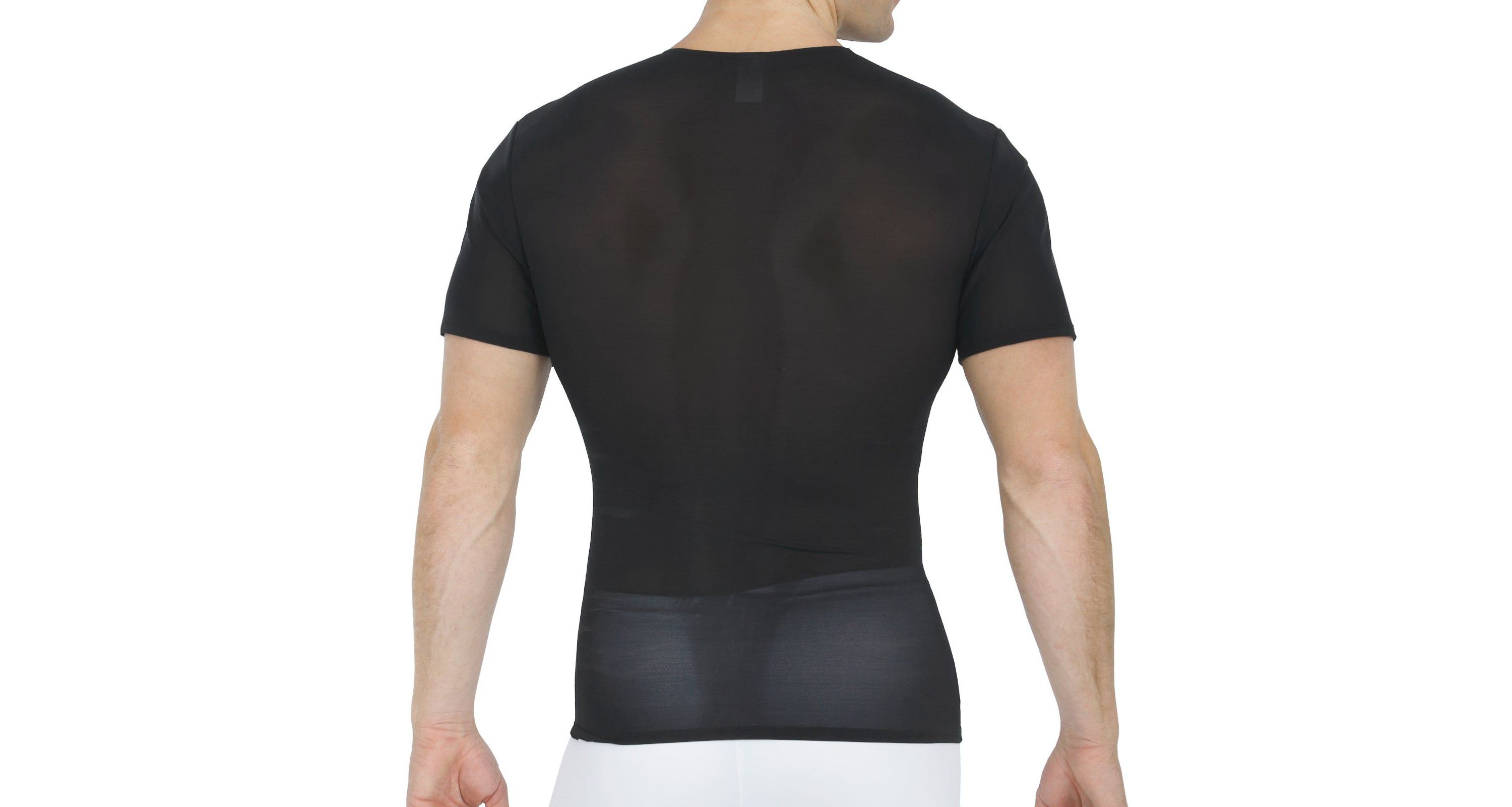 Power Mesh Short Sleeve Crewneck