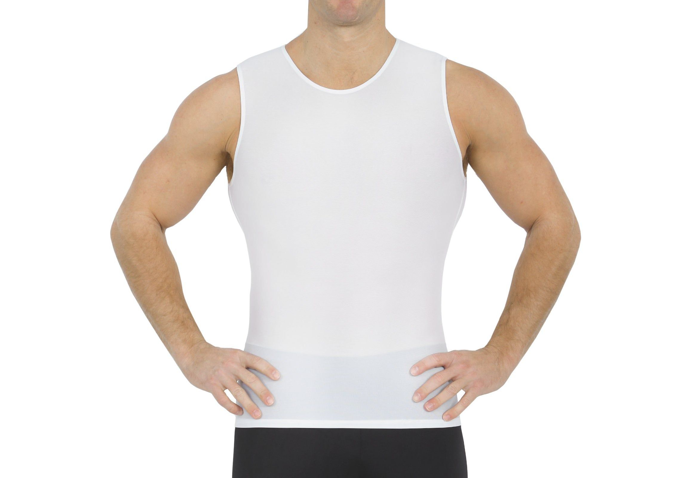 Power Mesh Sleeveless Crewneck
