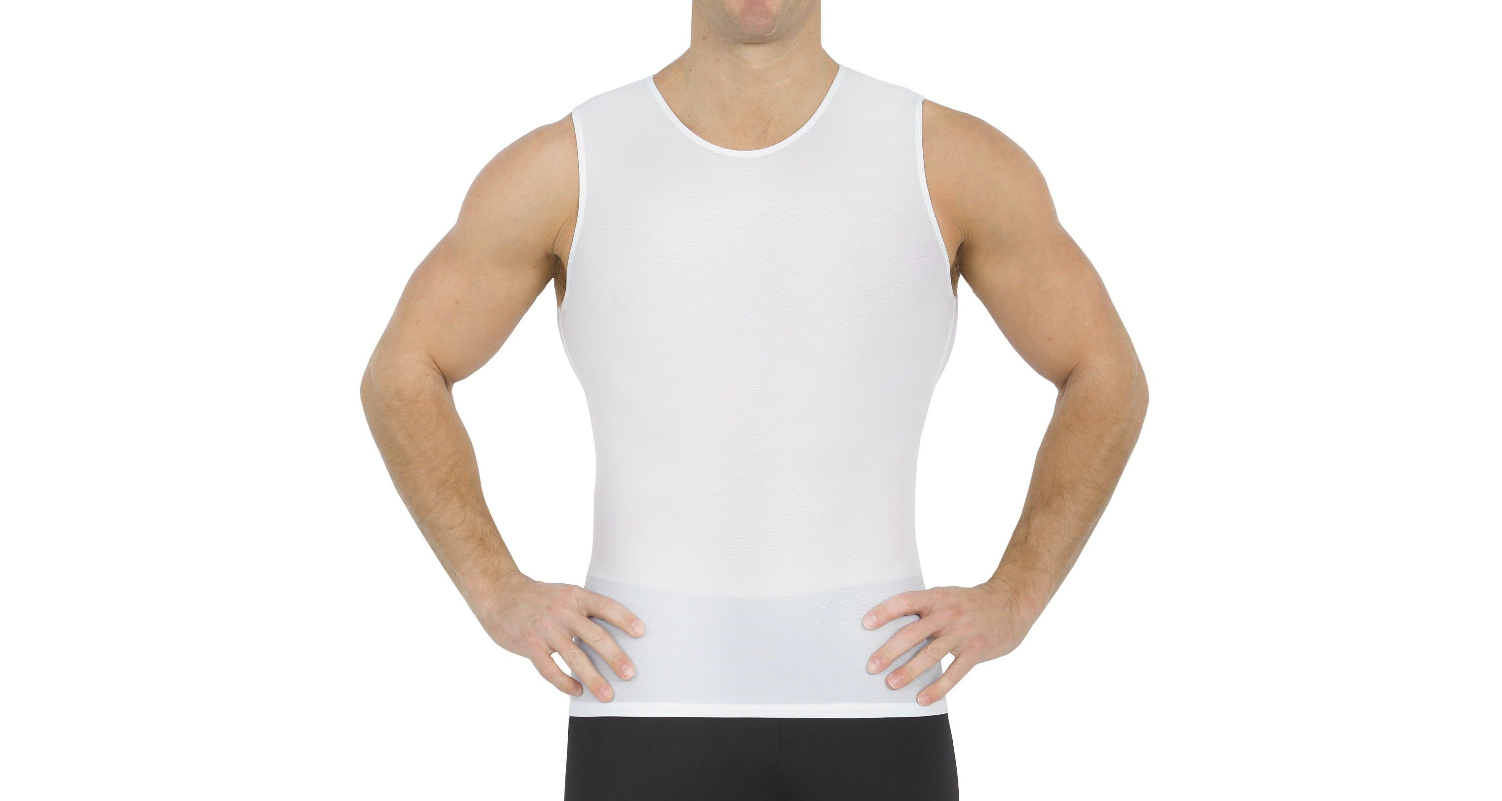 Power Mesh Sleeveless Crewneck