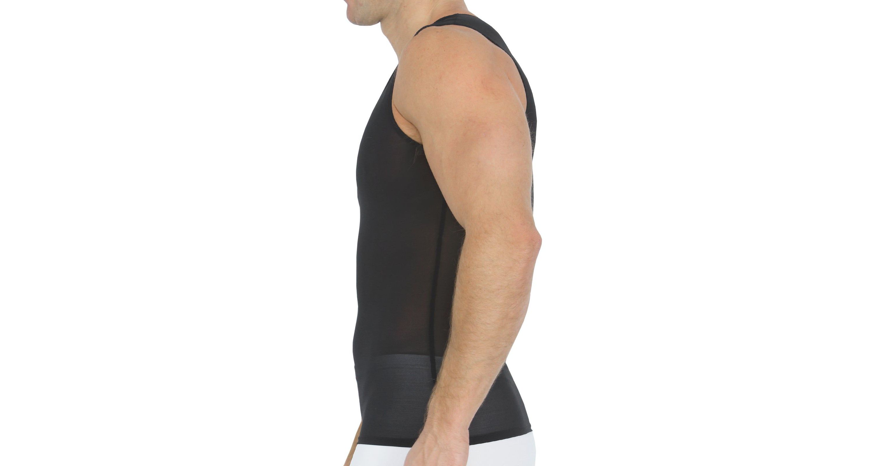 Power Mesh Sleeveless V-Neck