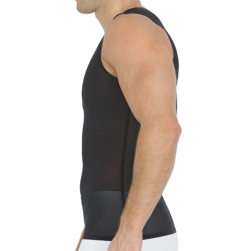 Power Mesh Sleeveless V-Neck