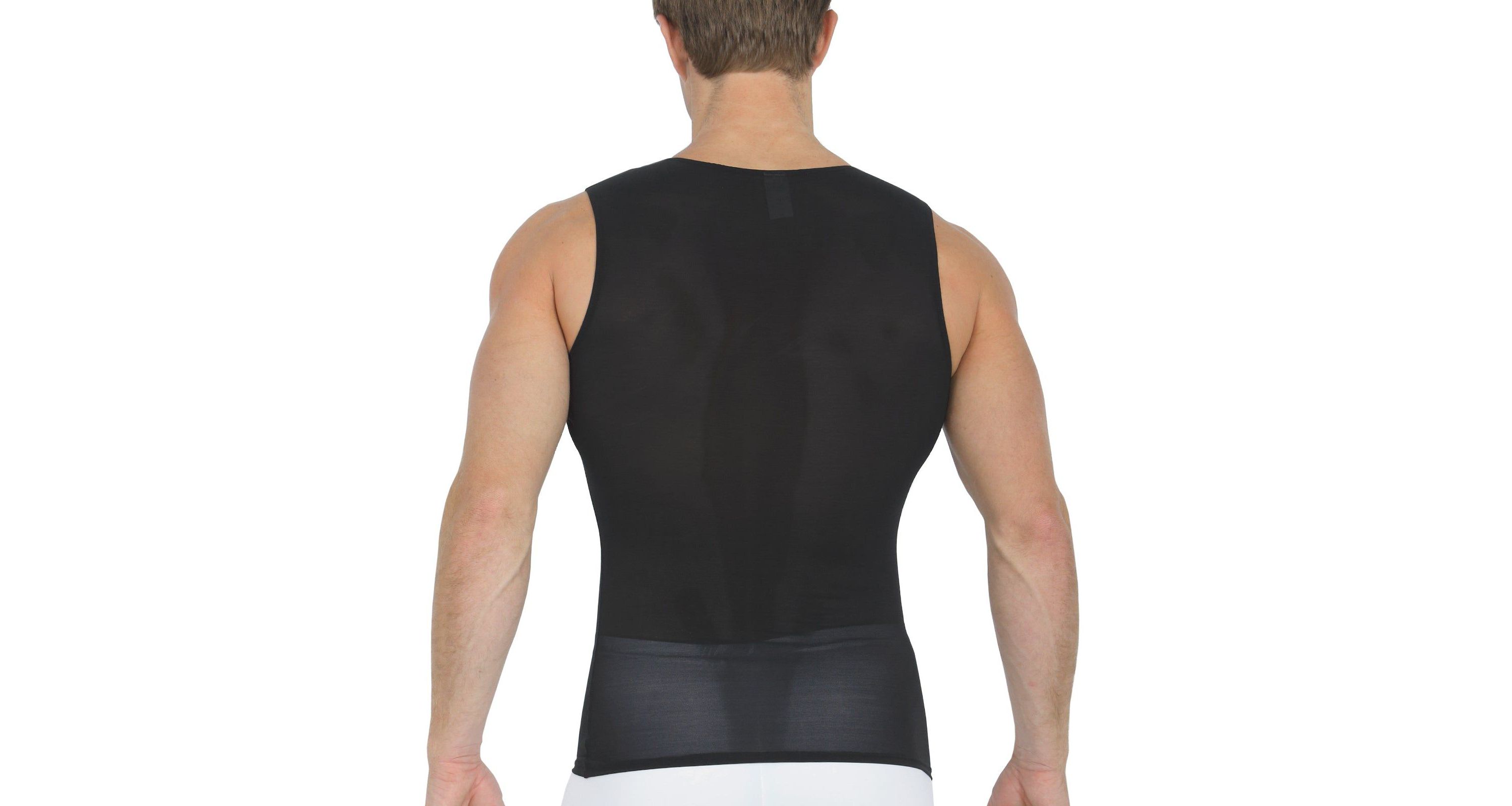 Power Mesh Sleeveless V-Neck
