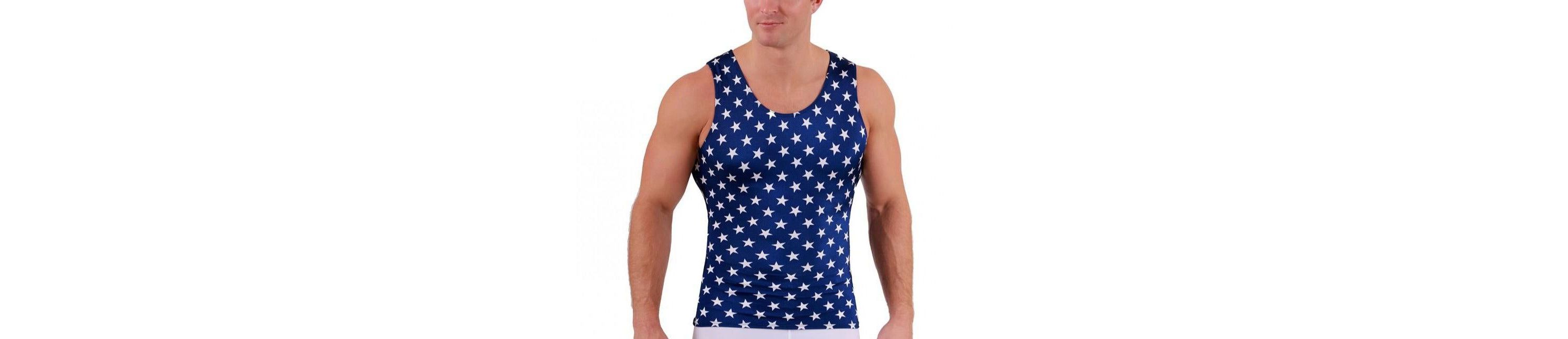 Men Stars Print Muscle Tank