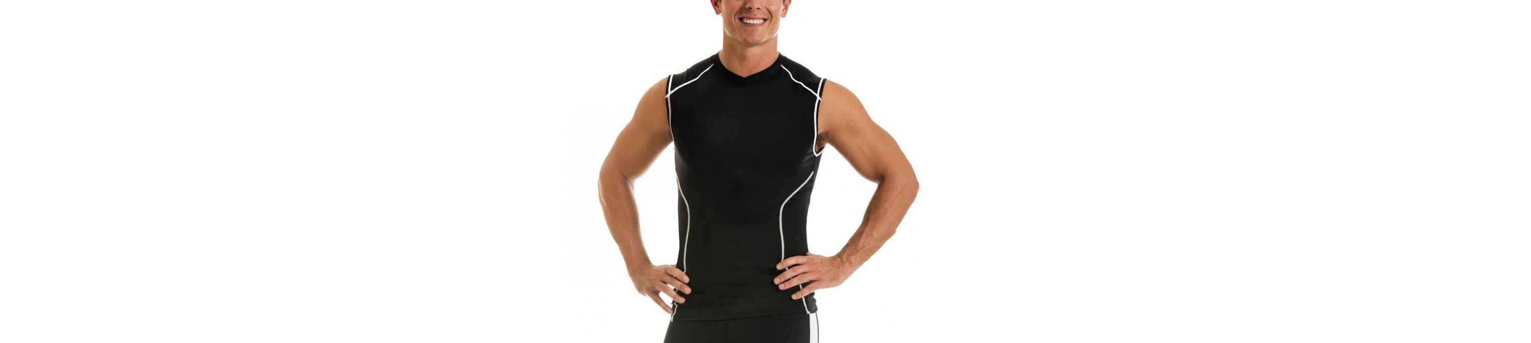 Contrast Stitching Sleeveless V-neck