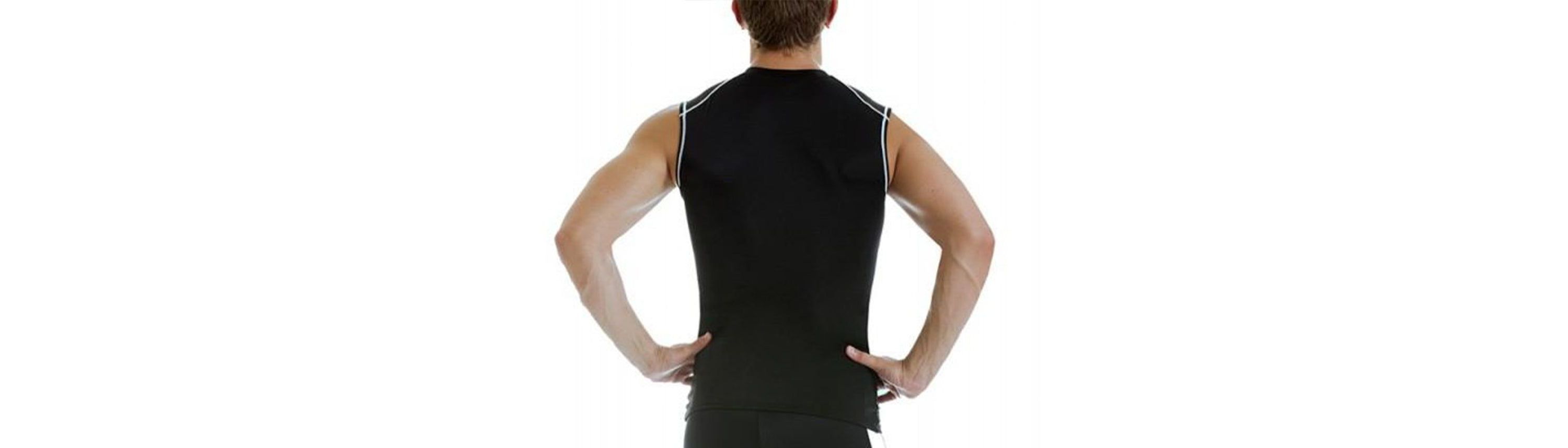 Contrast Stitching Sleeveless V-neck