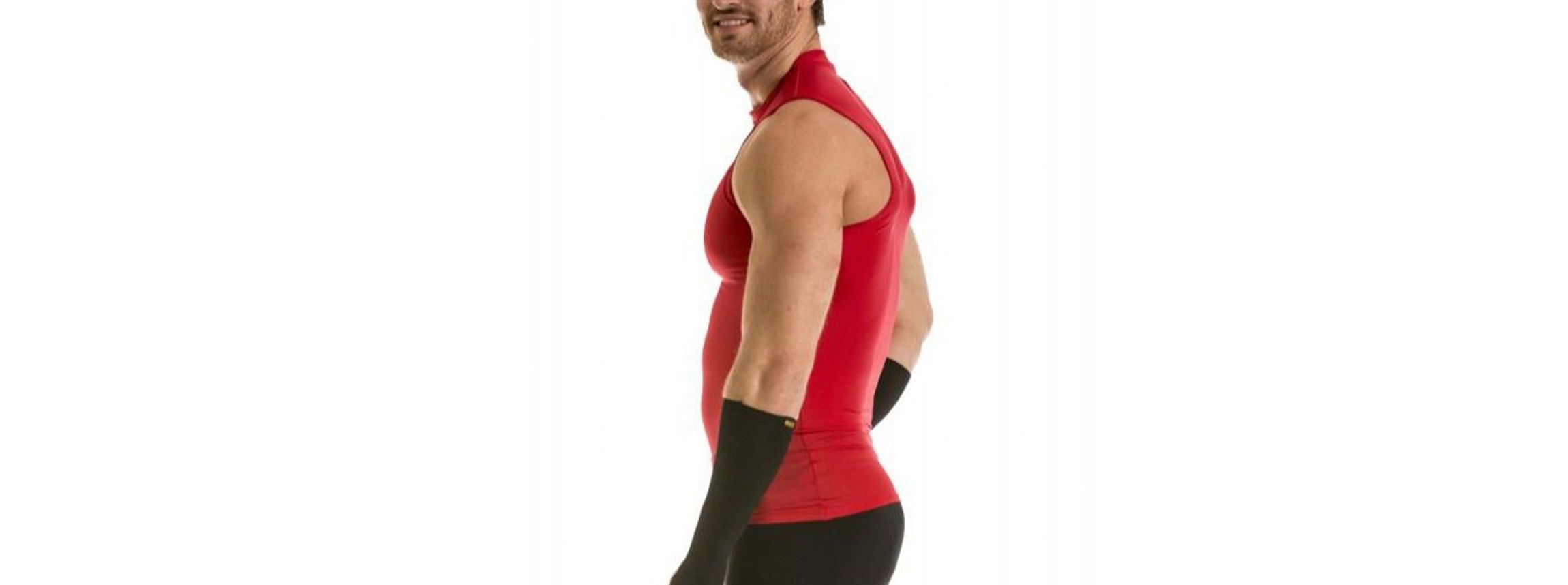 Men Compression Hi Neck Sleeveless Tee