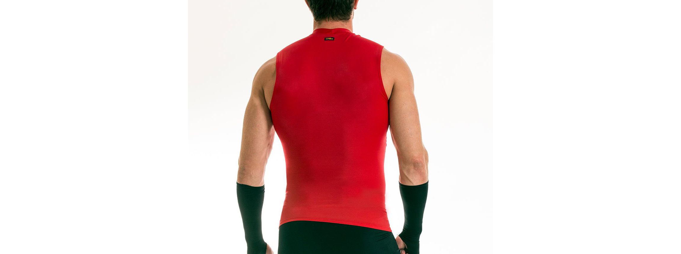 Men Compression Hi Neck Sleeveless Tee
