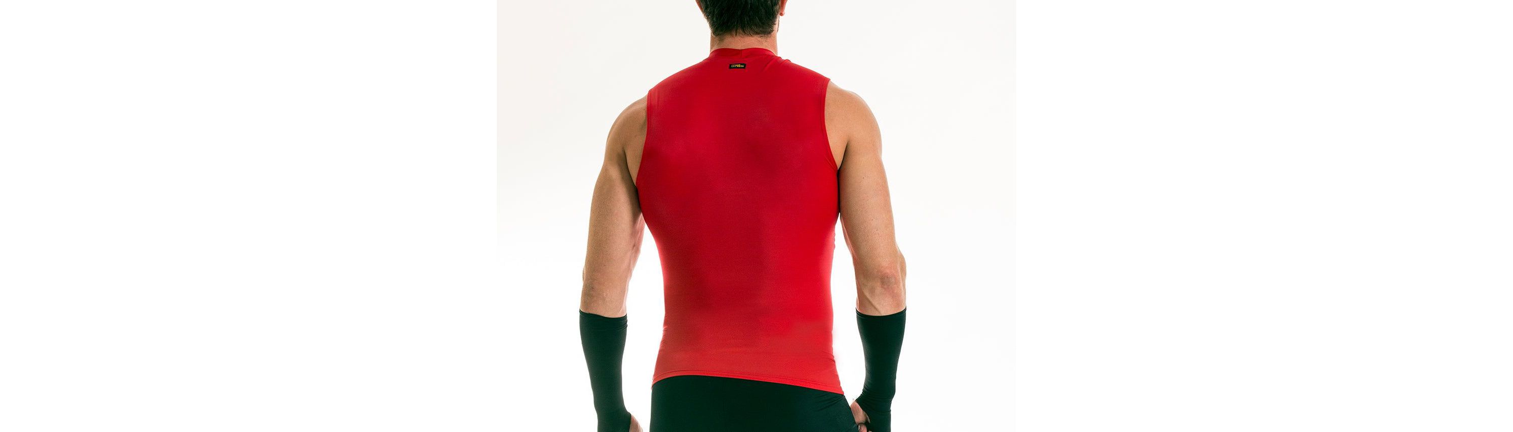Men Compression Hi Neck Sleeveless Tee